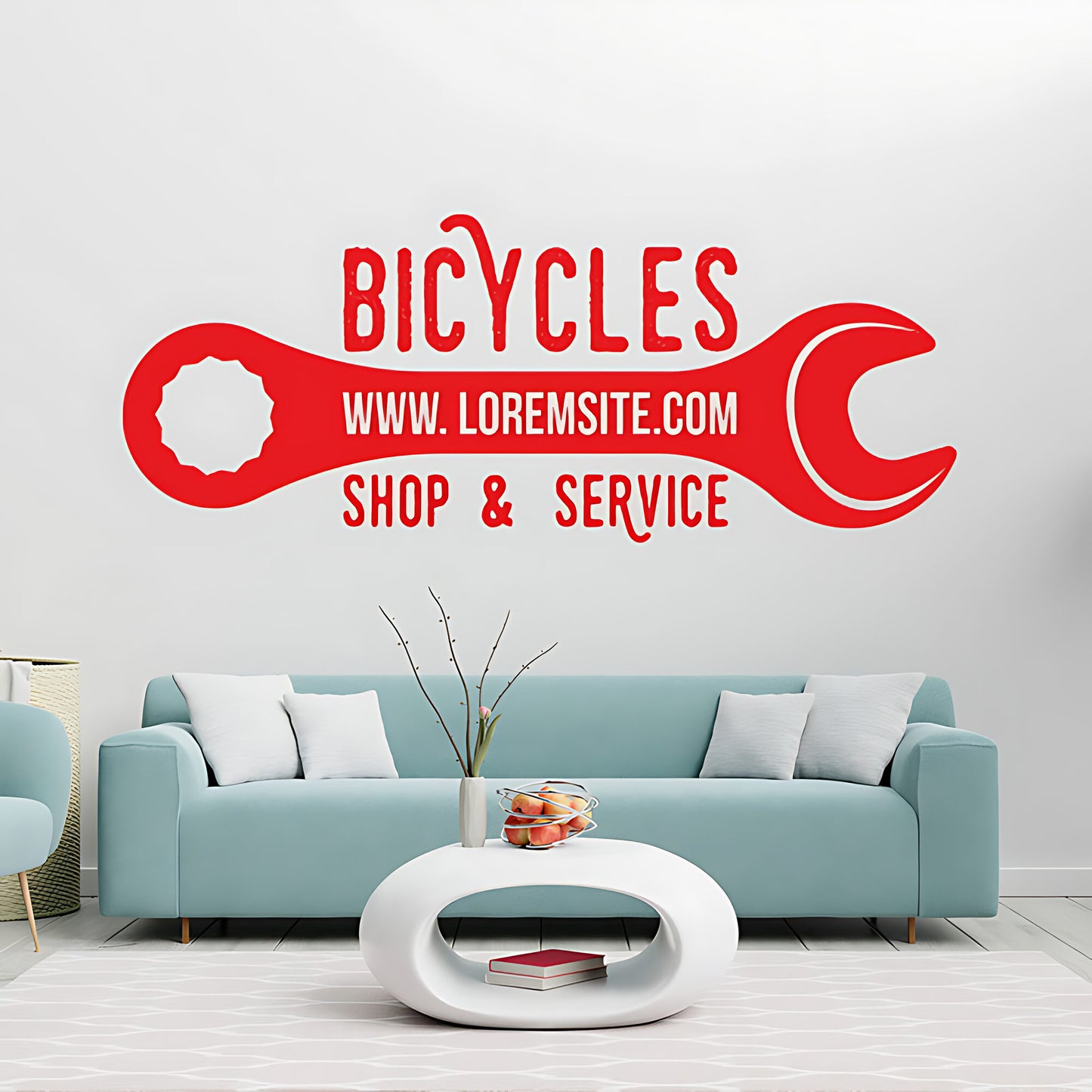 Downhill Mountain Biking Wall Sticker for Sports Decor