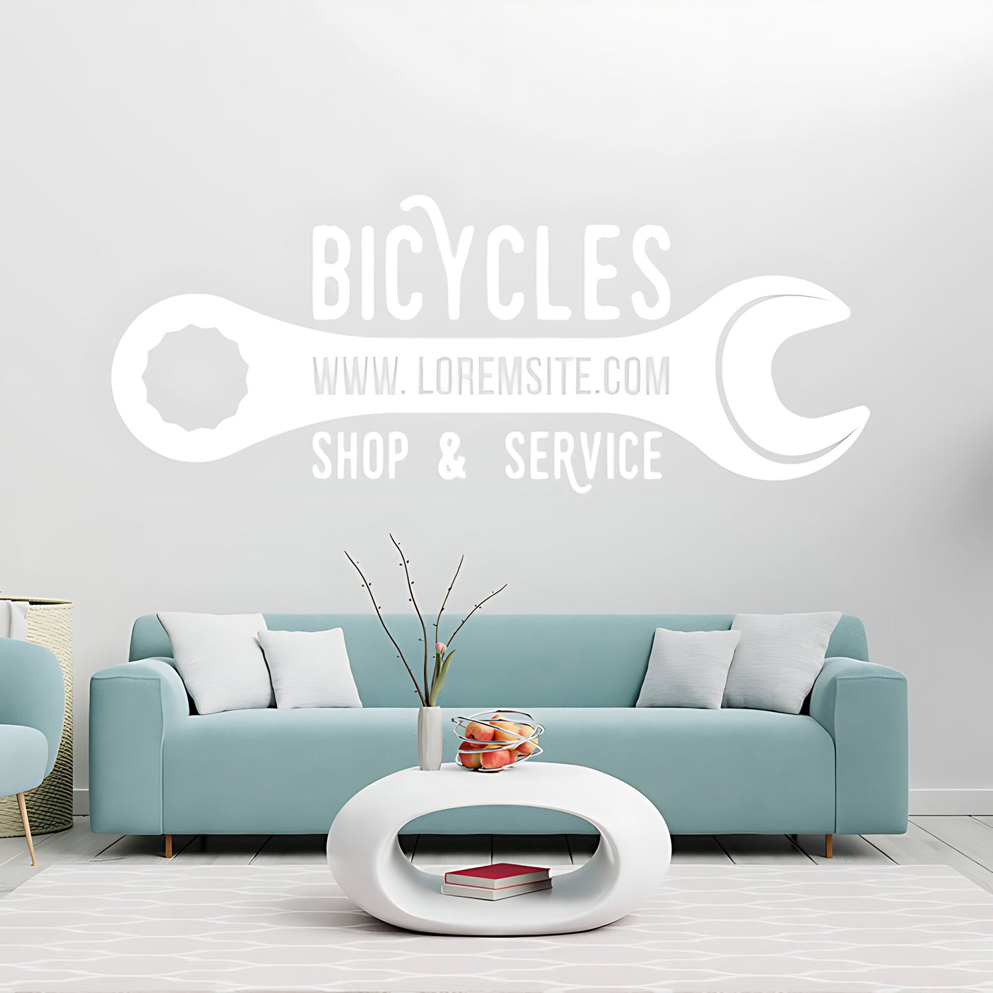 Downhill Mountain Biking Wall Sticker for Sports Decor