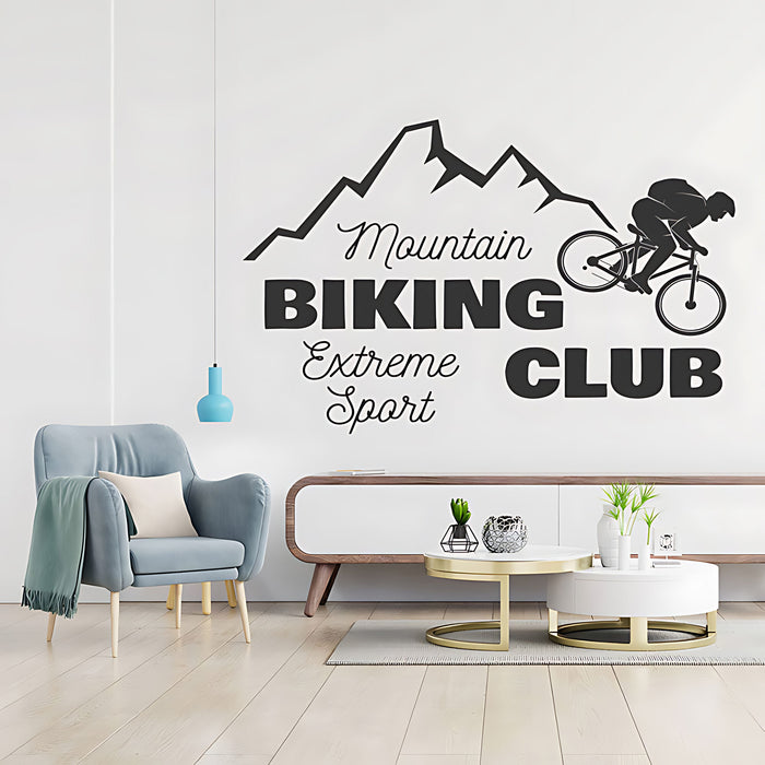 Cycling Adventure Wall Decal – Bike Shop & Rider Vinyl Sticker