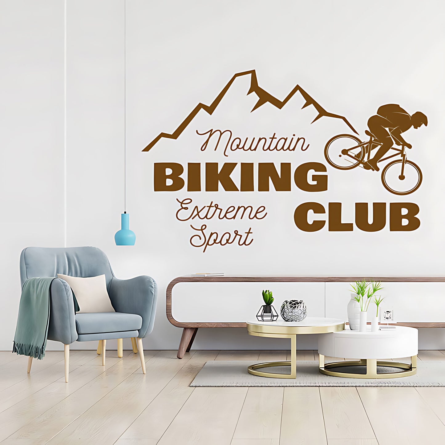 Cycling Adventure Wall Decal – Bike Shop & Rider Vinyl Sticker