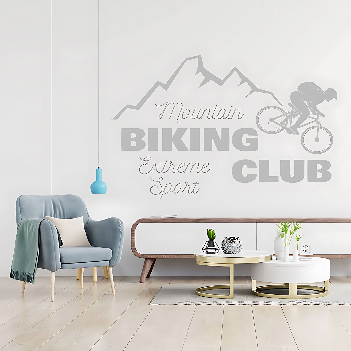 Cycling Adventure Wall Decal – Bike Shop & Rider Vinyl Sticker