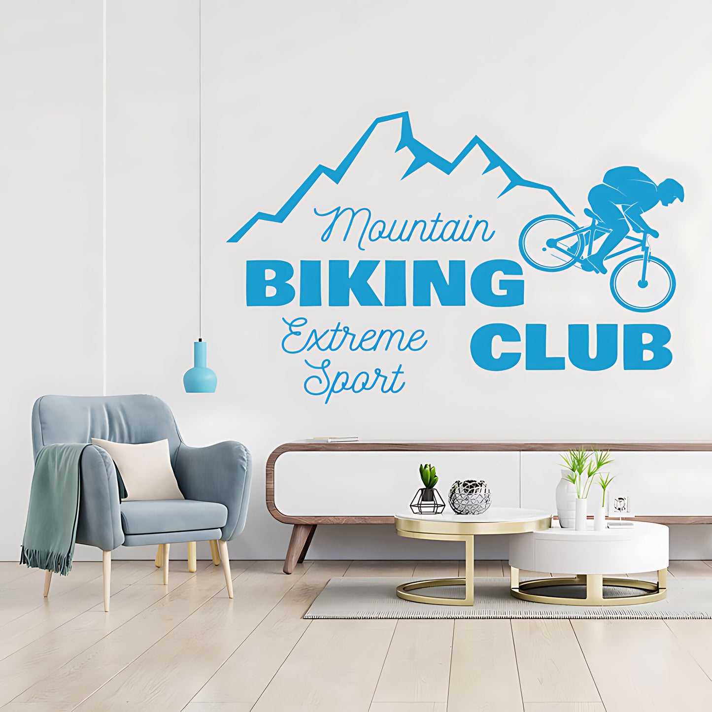 Cycling Adventure Wall Decal – Bike Shop & Rider Vinyl Sticker
