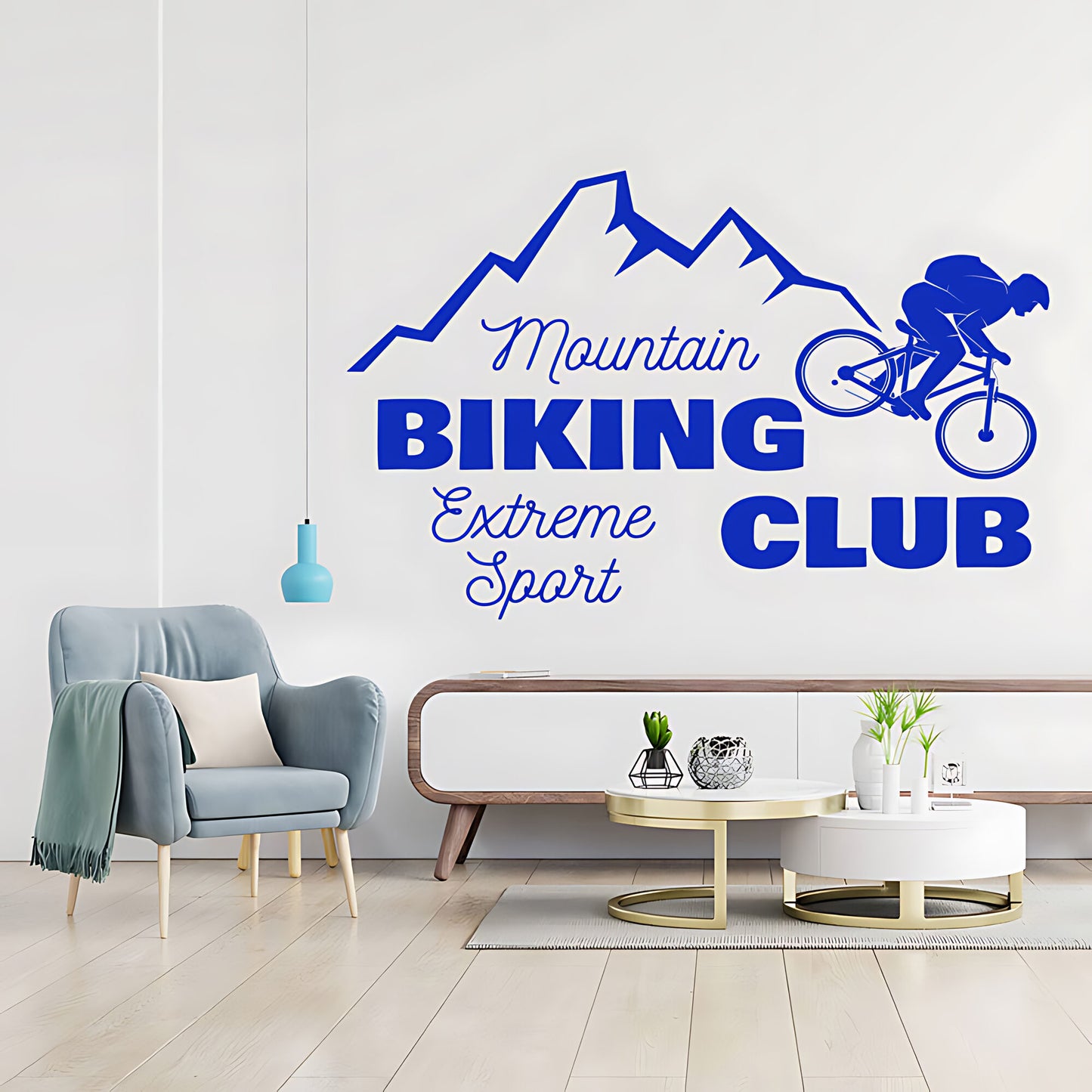 Cycling Adventure Wall Decal – Bike Shop & Rider Vinyl Sticker