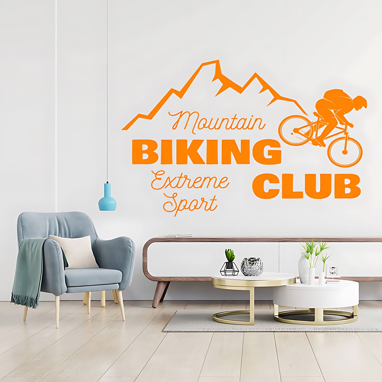 Cycling Adventure Wall Decal – Bike Shop & Rider Vinyl Sticker