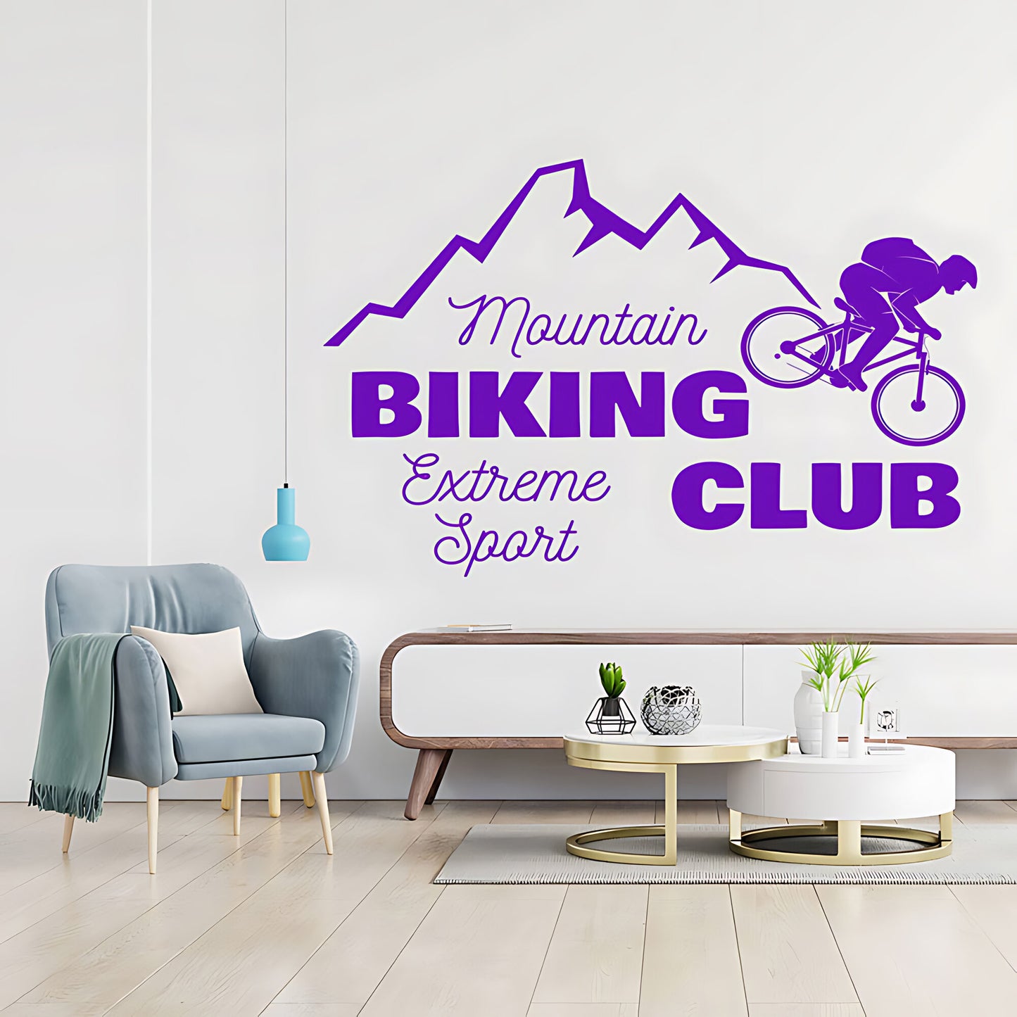 Cycling Adventure Wall Decal – Bike Shop & Rider Vinyl Sticker