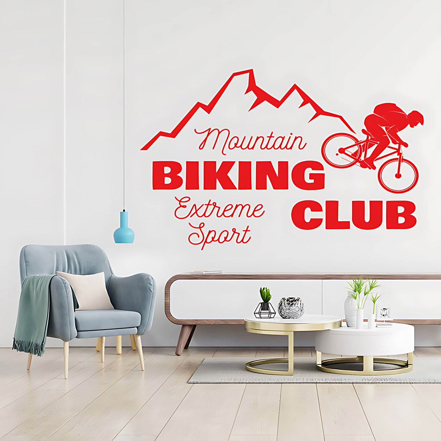 Cycling Adventure Wall Decal – Bike Shop & Rider Vinyl Sticker
