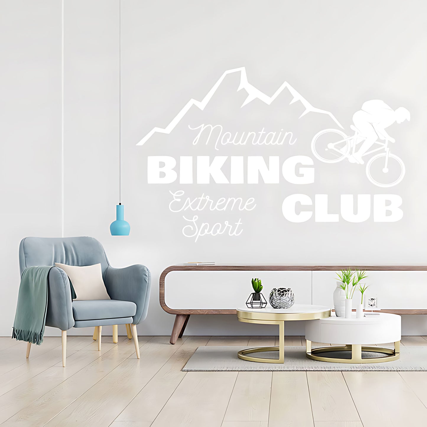 Cycling Adventure Wall Decal – Bike Shop & Rider Vinyl Sticker