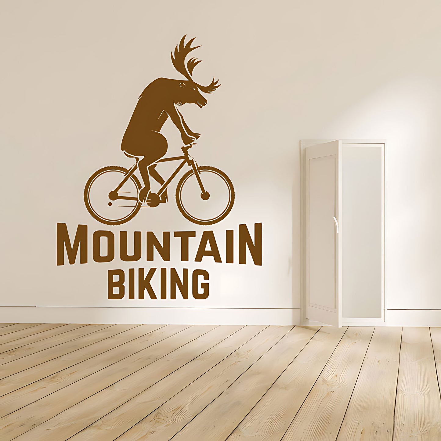 Mountain Biking Racing Shop Wall Sticker