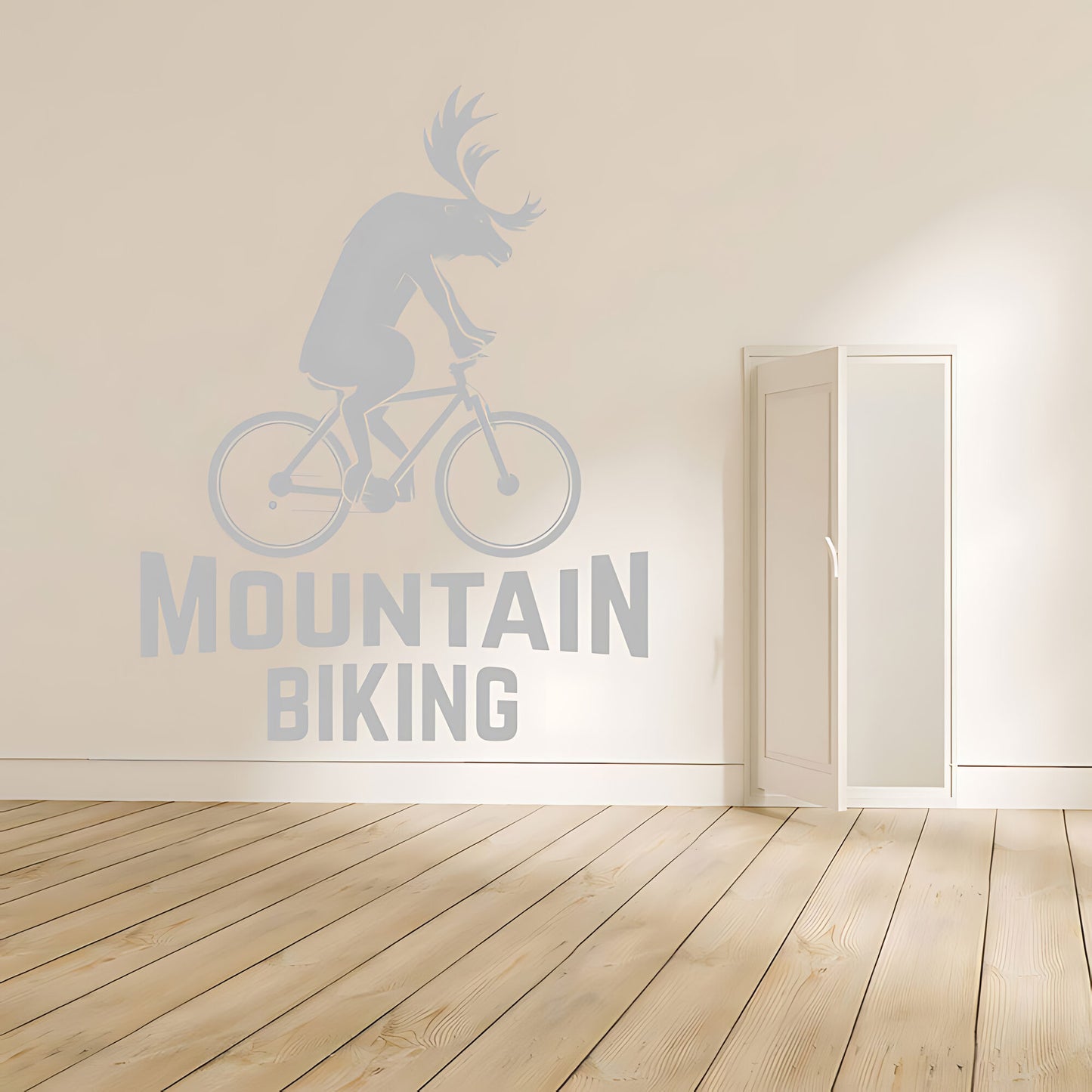 Mountain Biking Racing Shop Wall Sticker