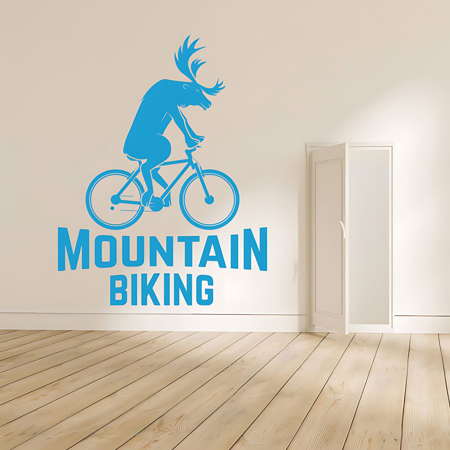 Mountain Biking Racing Shop Wall Sticker