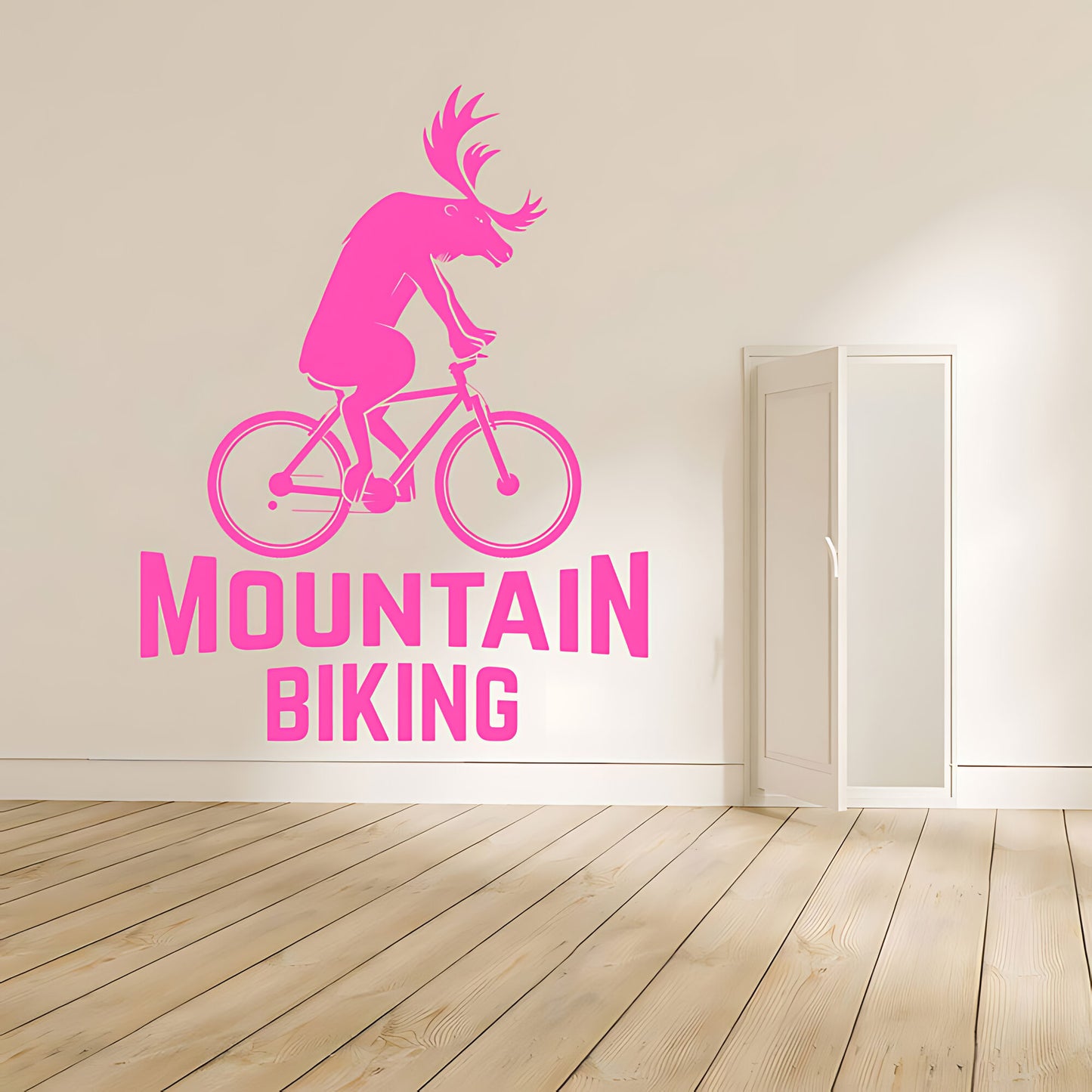 Mountain Biking Racing Shop Wall Sticker