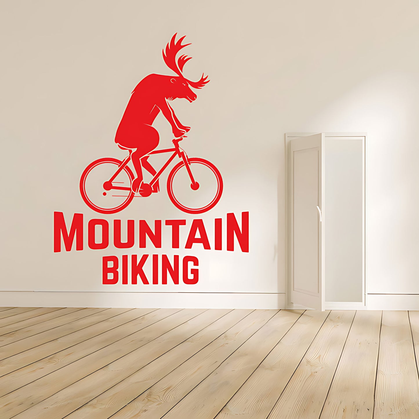 Mountain Biking Racing Shop Wall Sticker