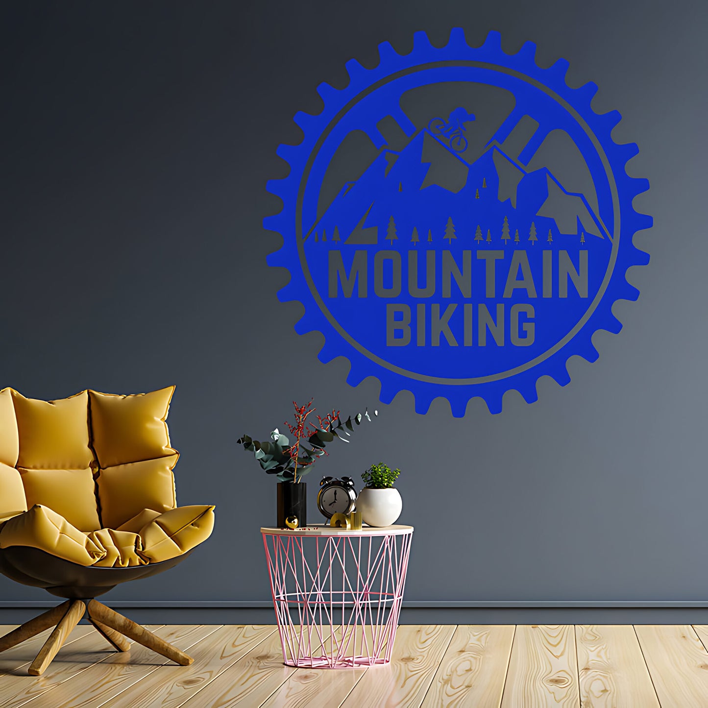 Cycling Sport Wall Decal - Mountain Biking Design for Bike Enthusiasts