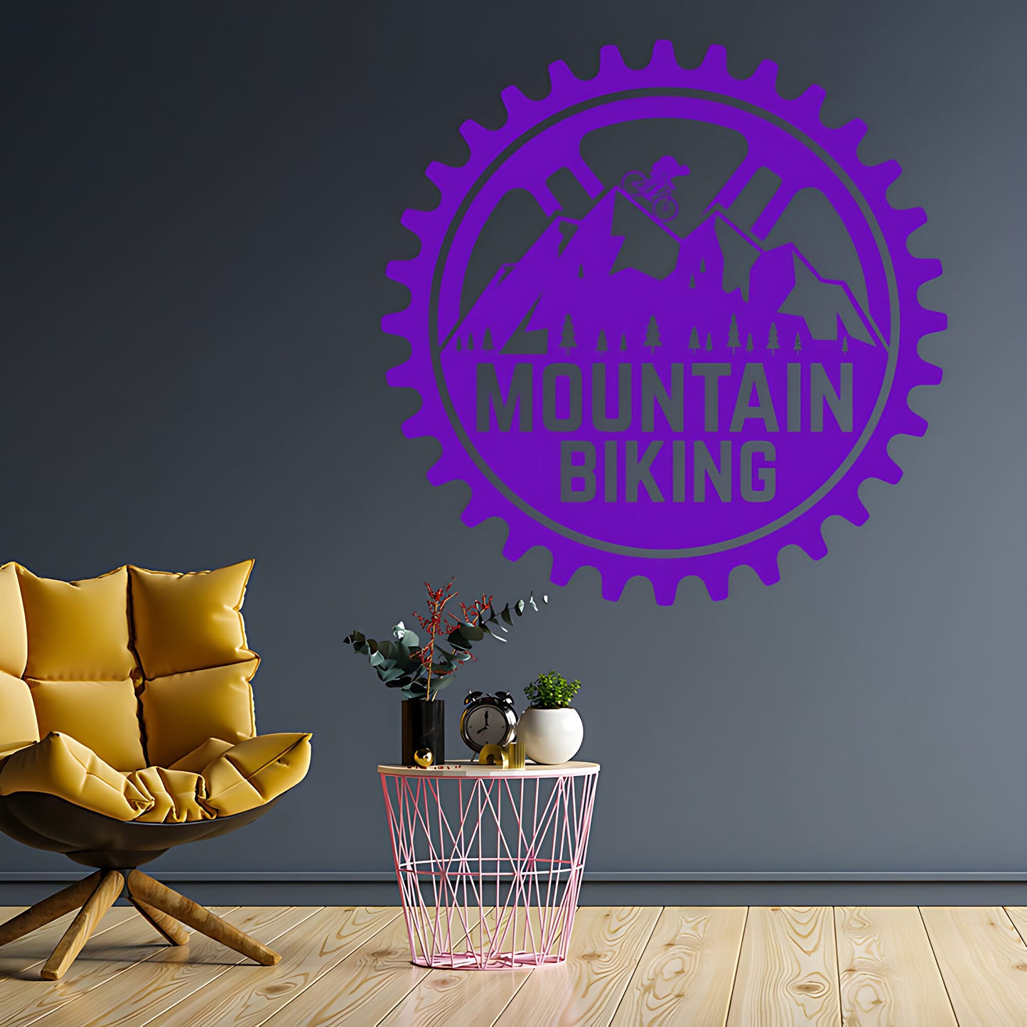 Cycling Sport Wall Decal - Mountain Biking Design for Bike Enthusiasts