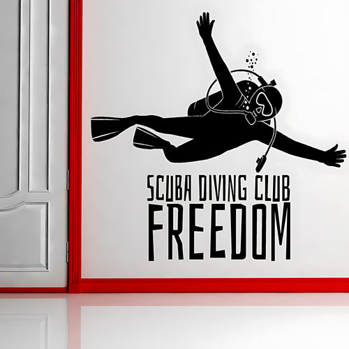 Scuba Diving Wall Sticker - Ocean Sports Vinyl Decal