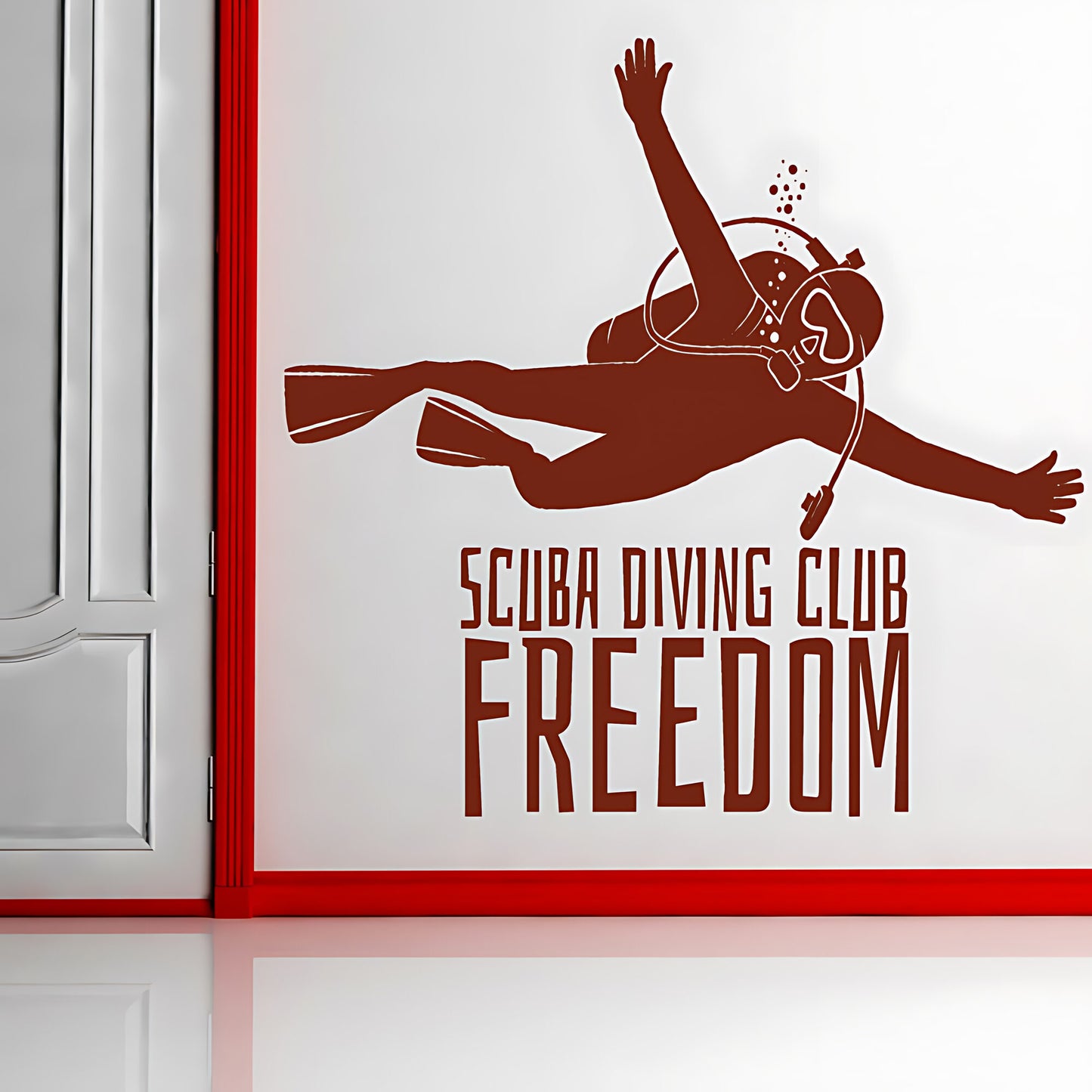 Scuba Diving Wall Sticker - Ocean Sports Vinyl Decal