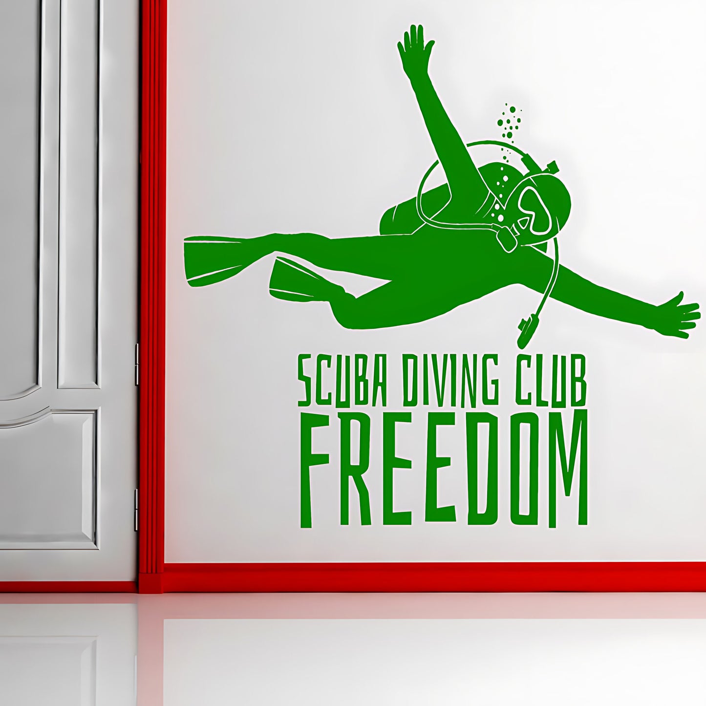 Scuba Diving Wall Sticker - Ocean Sports Vinyl Decal