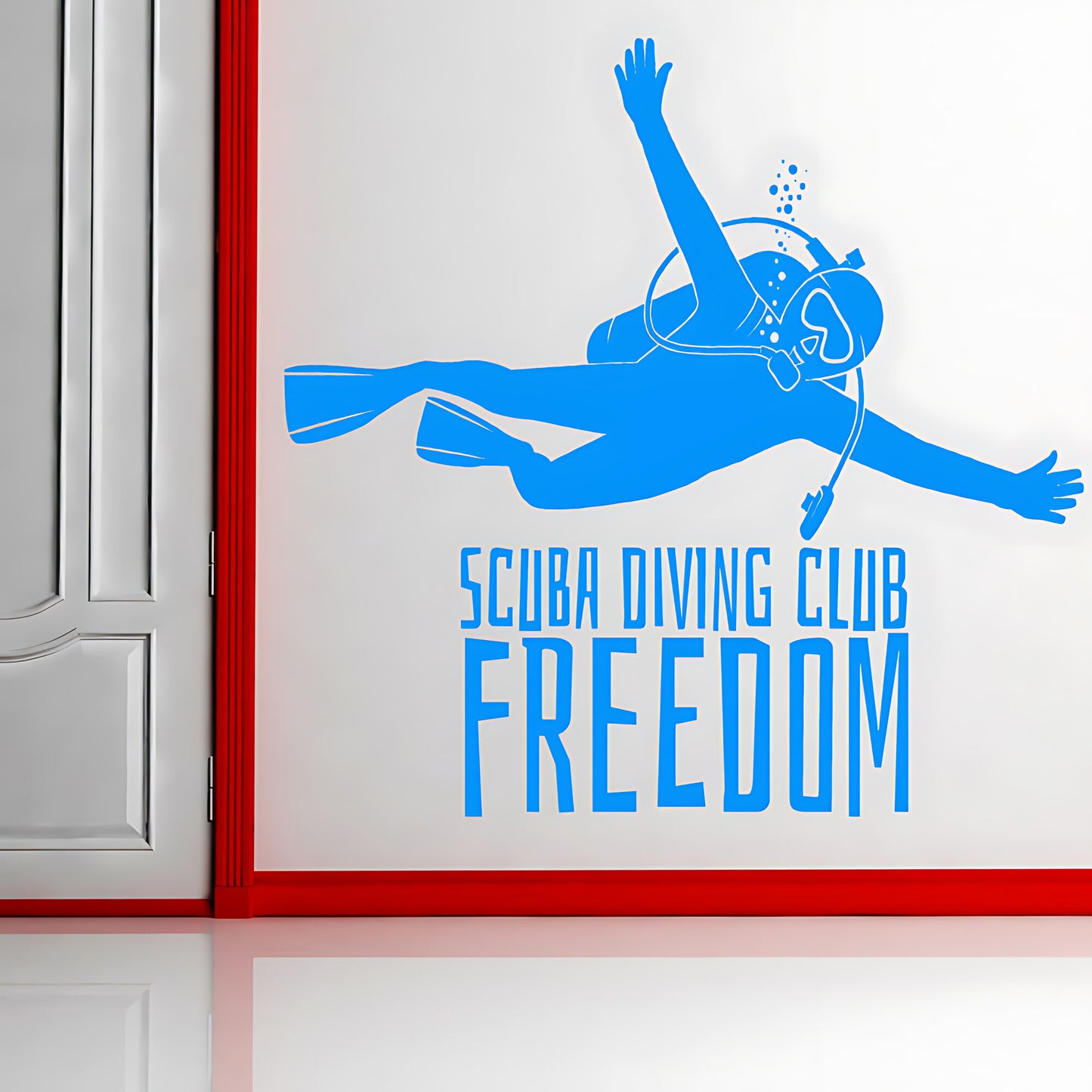 Scuba Diving Wall Sticker - Ocean Sports Vinyl Decal