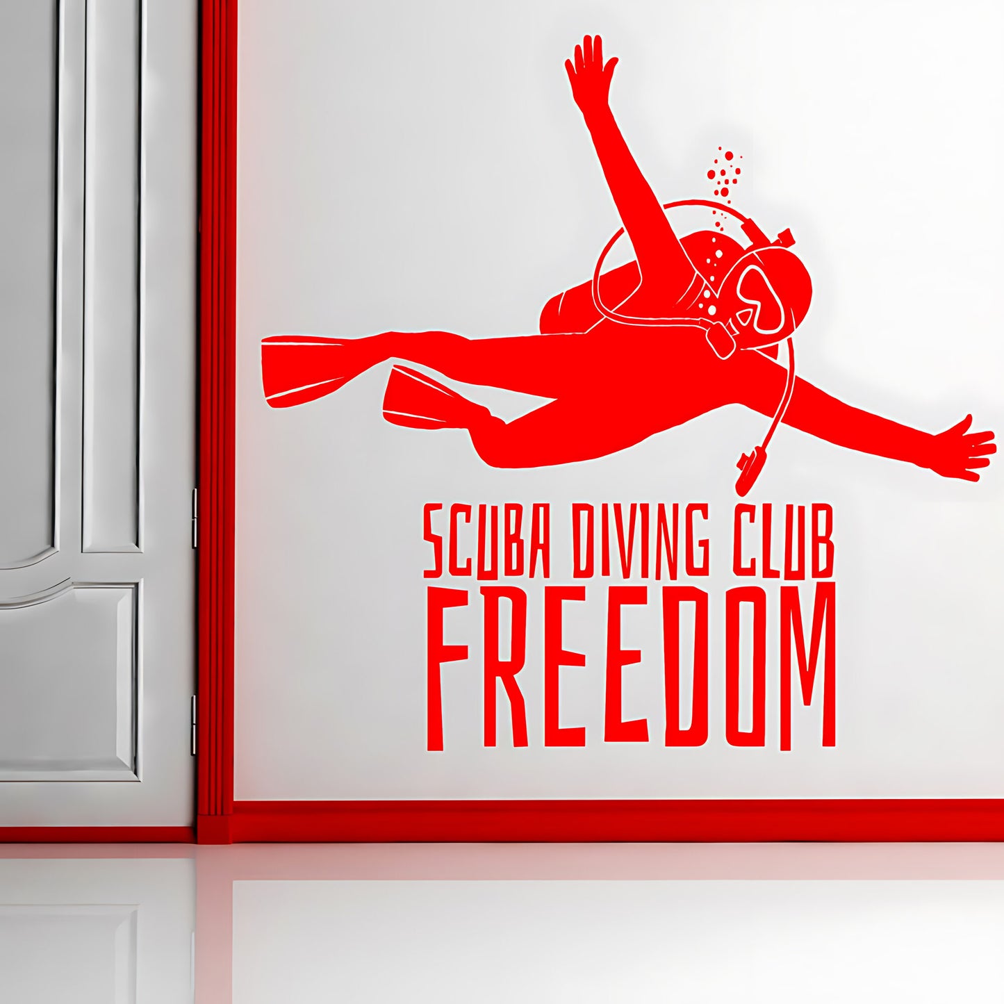 Scuba Diving Wall Sticker - Ocean Sports Vinyl Decal