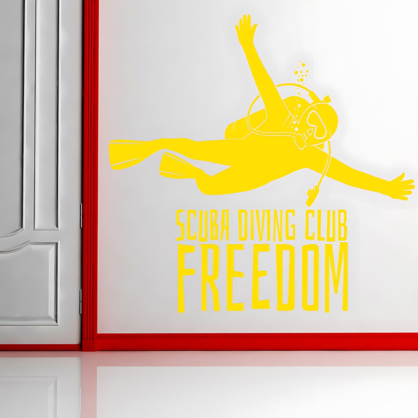Scuba Diving Wall Sticker - Ocean Sports Vinyl Decal