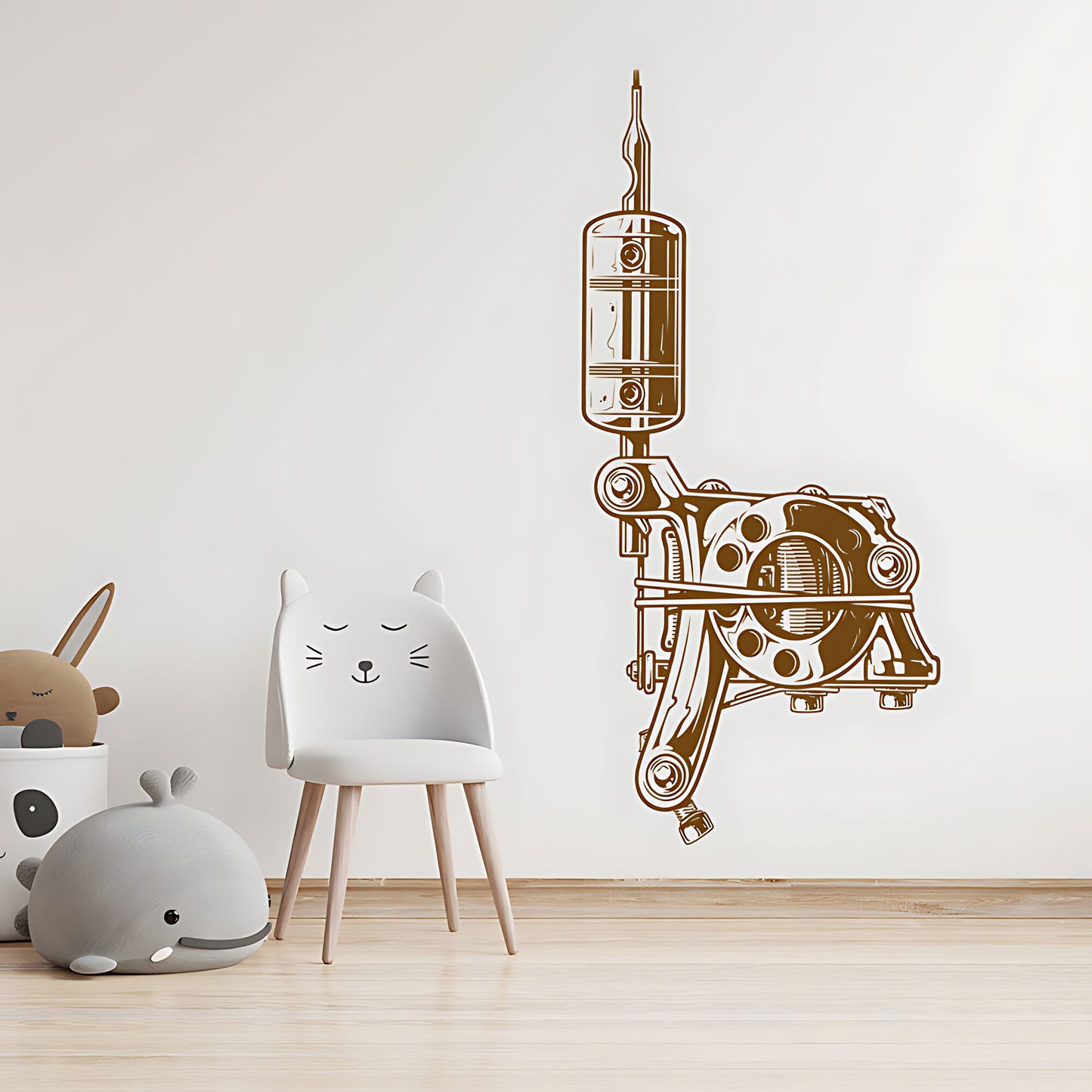 Skull Tattooist Quote Wall Sticker for Trendy Tattoo Parlour