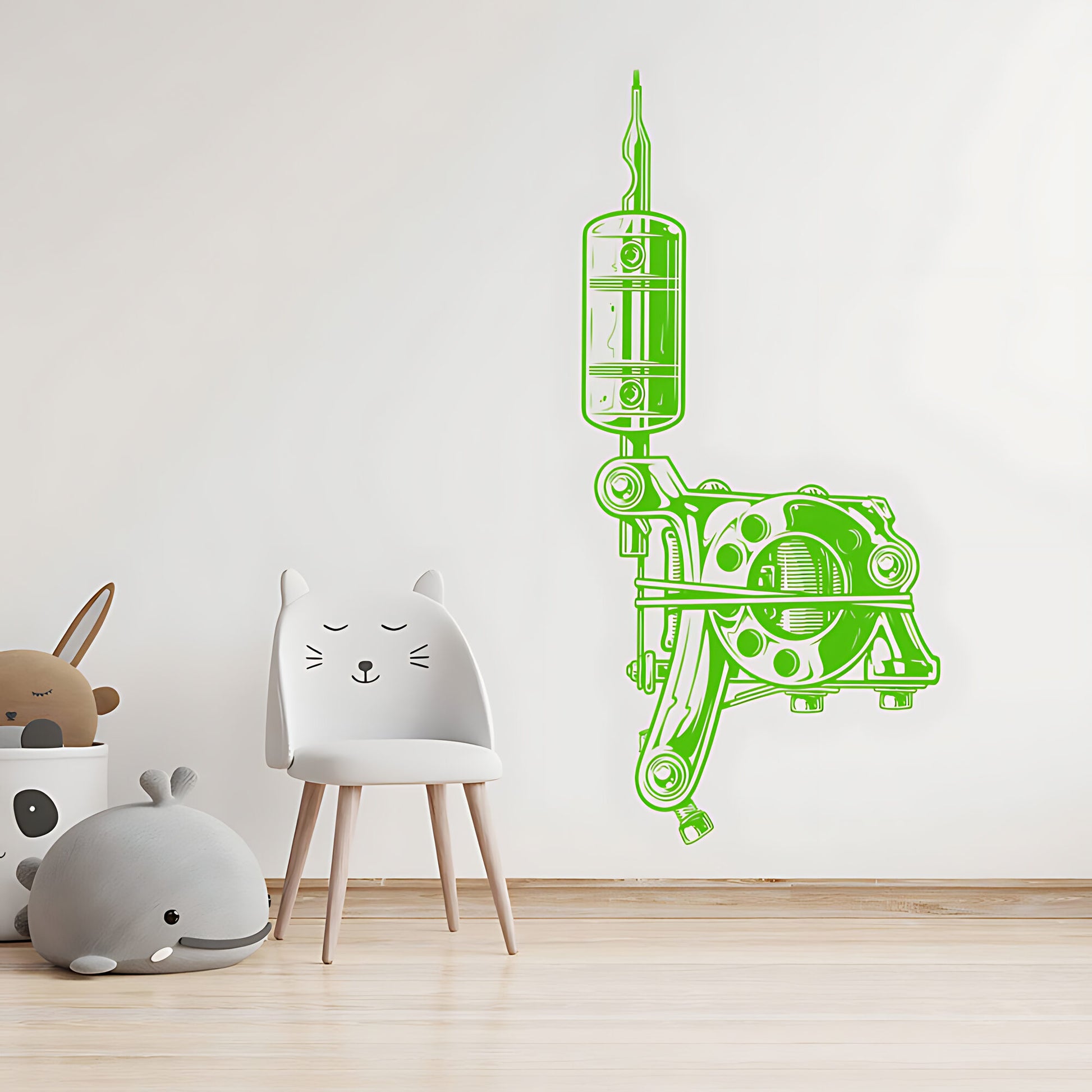 Skull Tattooist Quote Wall Sticker for Trendy Tattoo Parlour