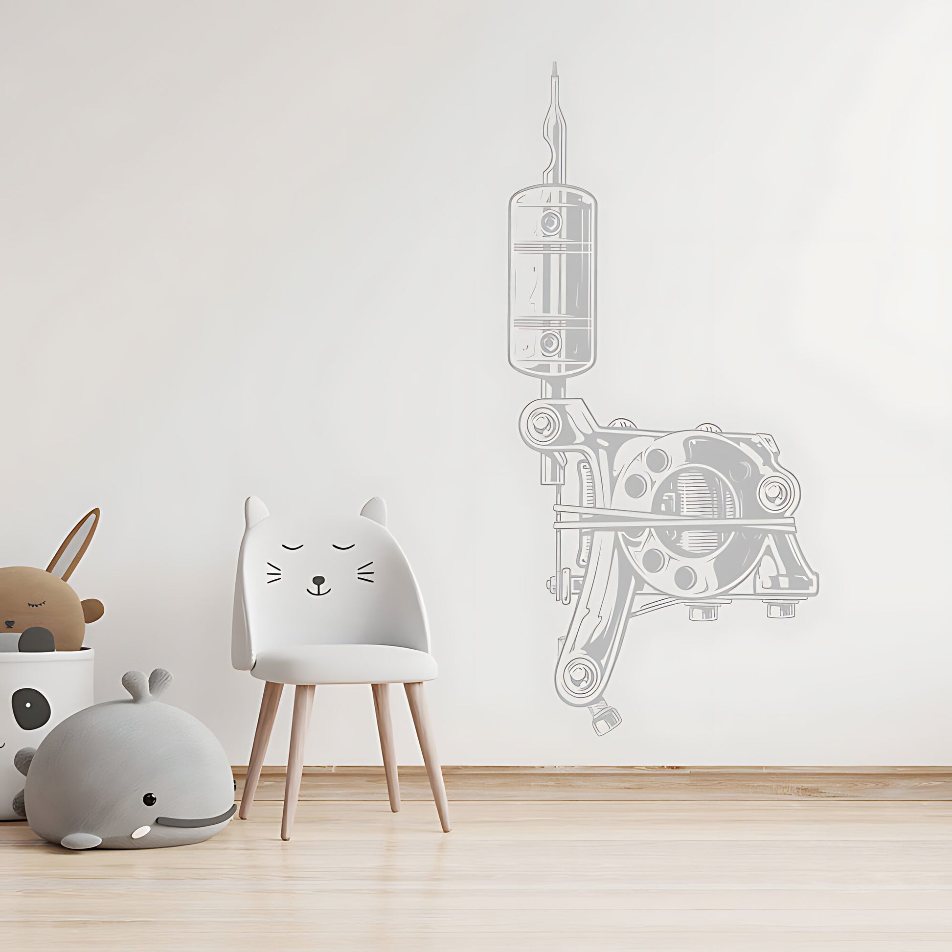 Skull Tattooist Quote Wall Sticker for Trendy Tattoo Parlour