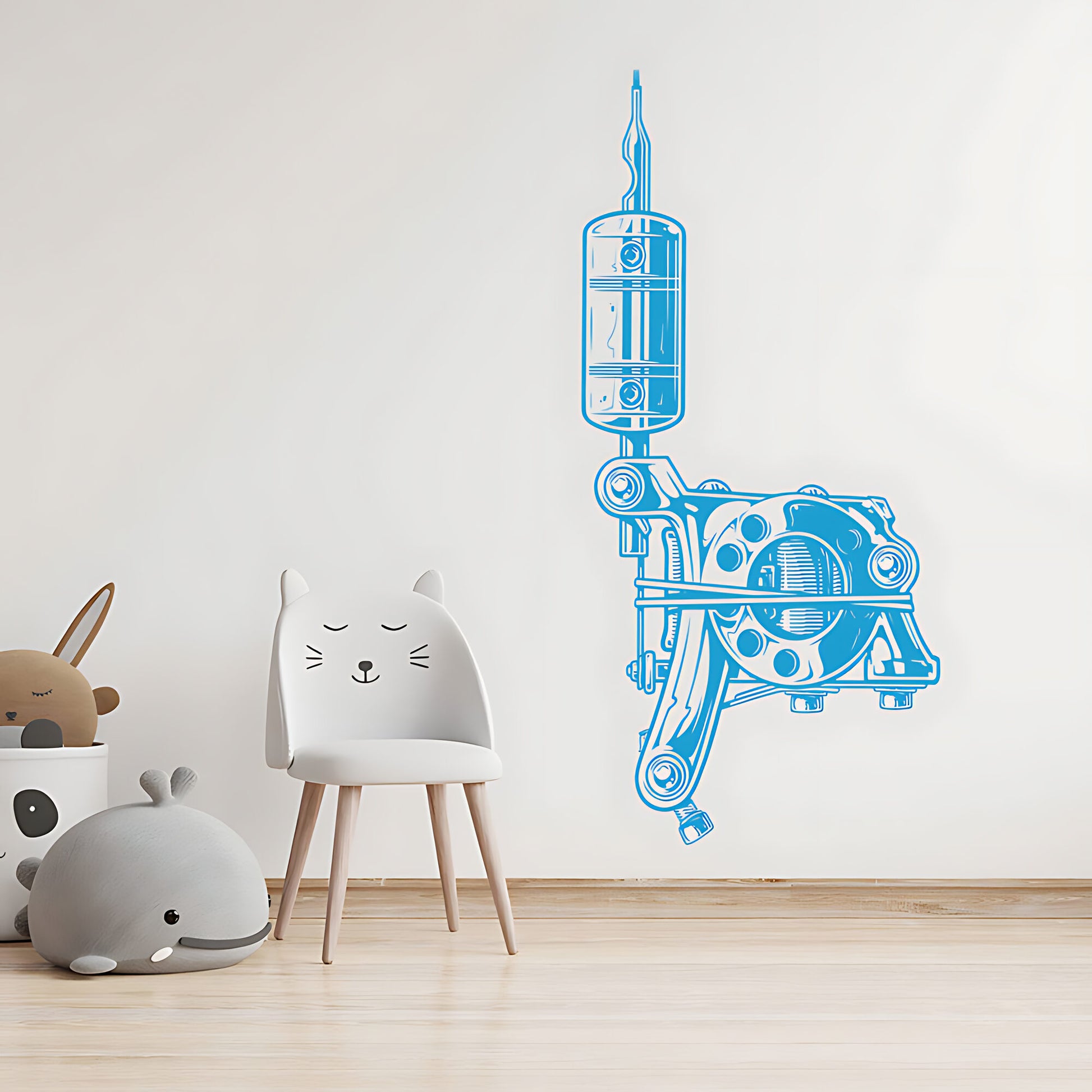 Skull Tattooist Quote Wall Sticker for Trendy Tattoo Parlour