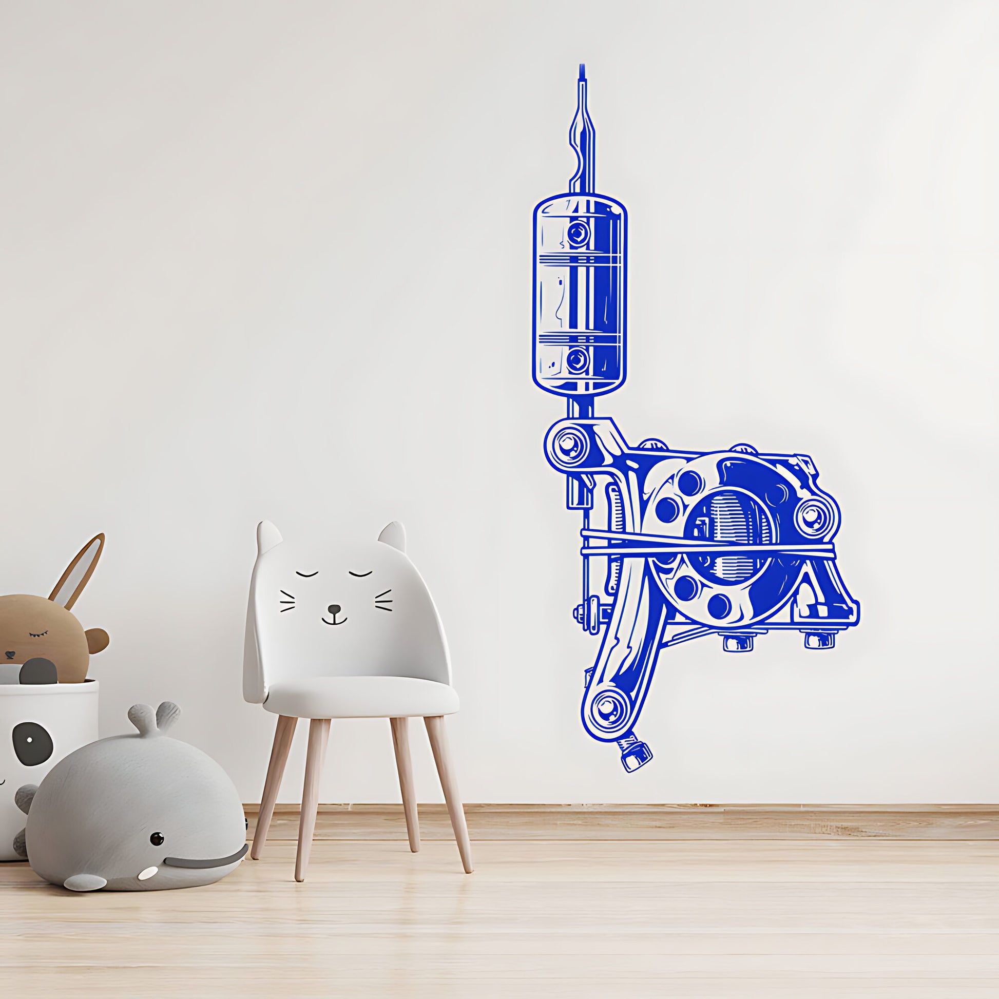 Skull Tattooist Quote Wall Sticker for Trendy Tattoo Parlour