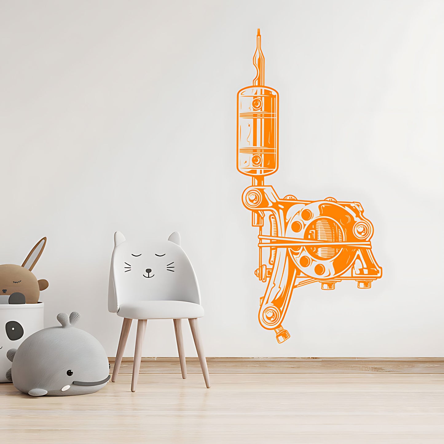 Skull Tattooist Quote Wall Sticker for Trendy Tattoo Parlour