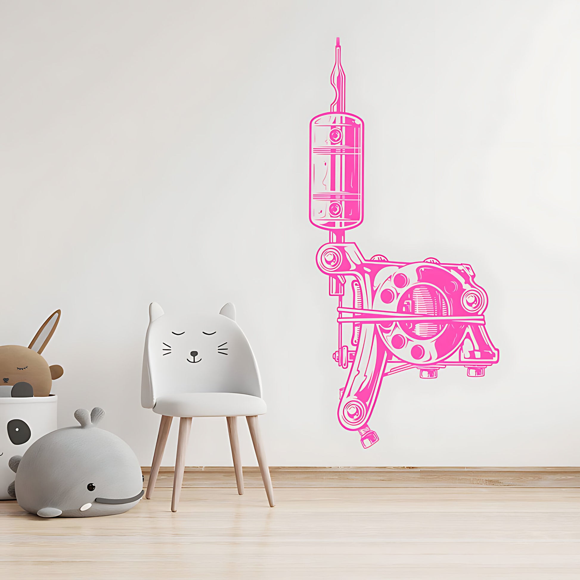 Skull Tattooist Quote Wall Sticker for Trendy Tattoo Parlour