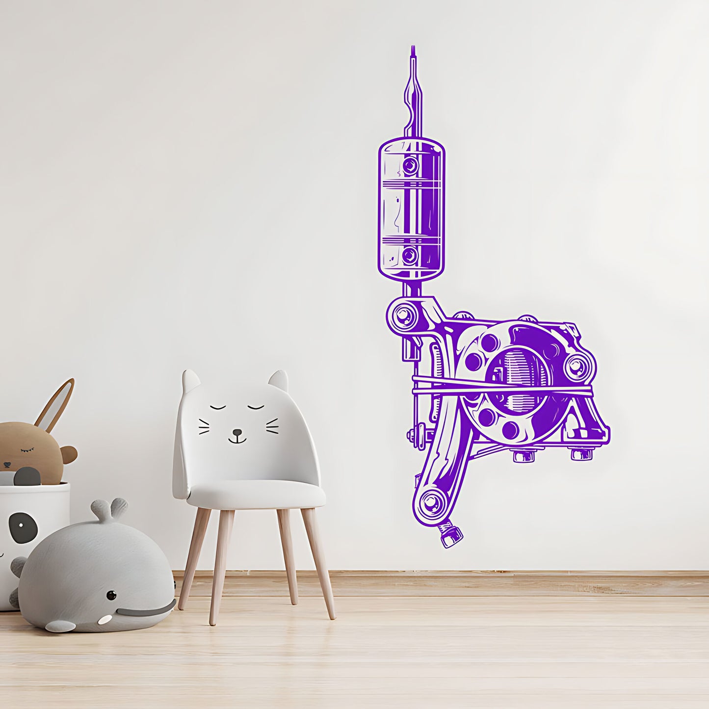 Skull Tattooist Quote Wall Sticker for Trendy Tattoo Parlour