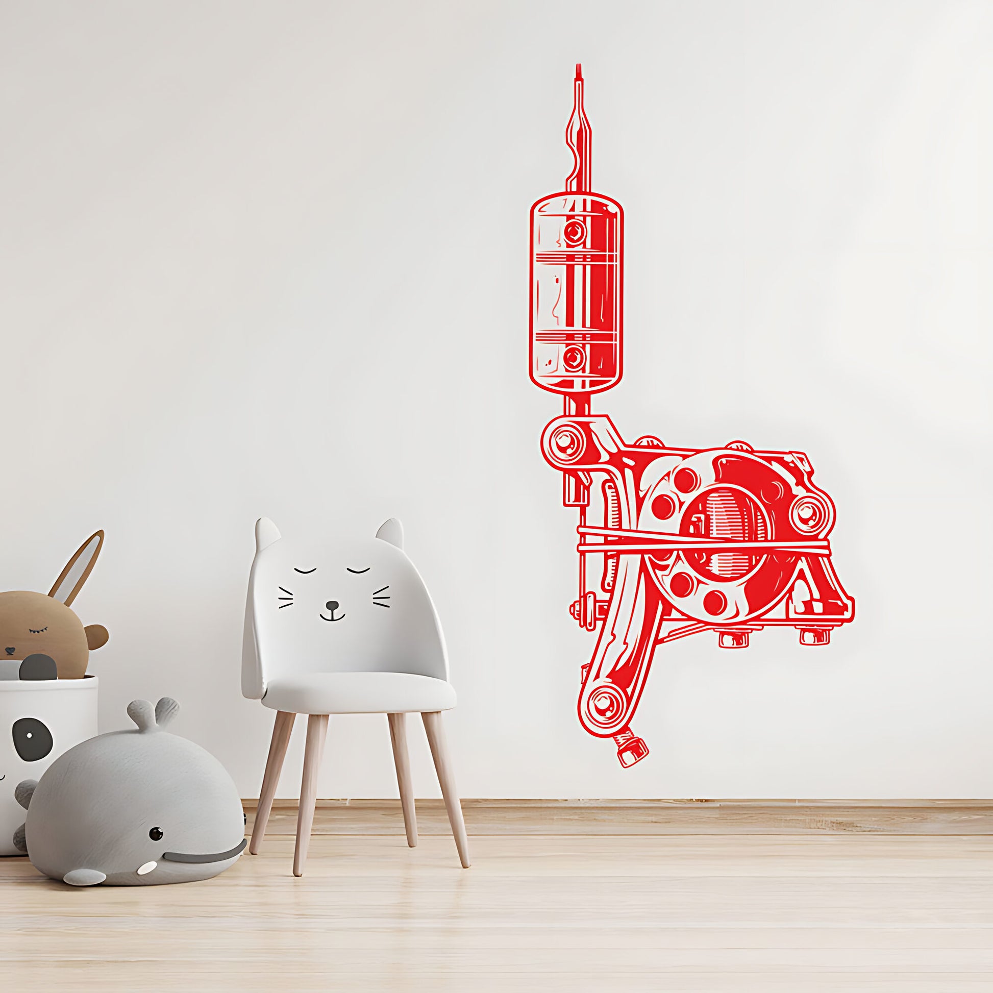 Skull Tattooist Quote Wall Sticker for Trendy Tattoo Parlour