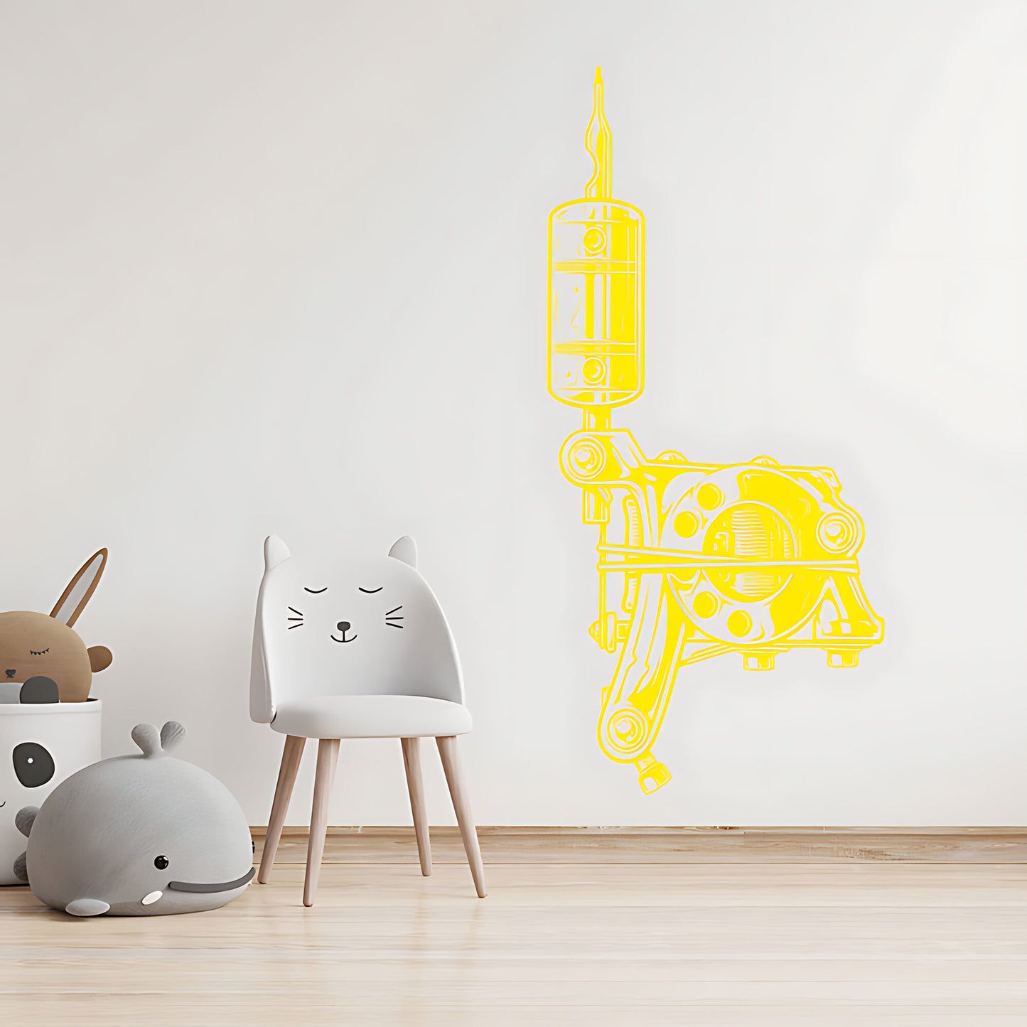 Skull Tattooist Quote Wall Sticker for Trendy Tattoo Parlour