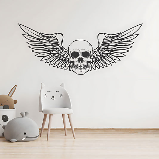Tattoo Parlour Skull and Quote Wall Decal for Artistic Interiors