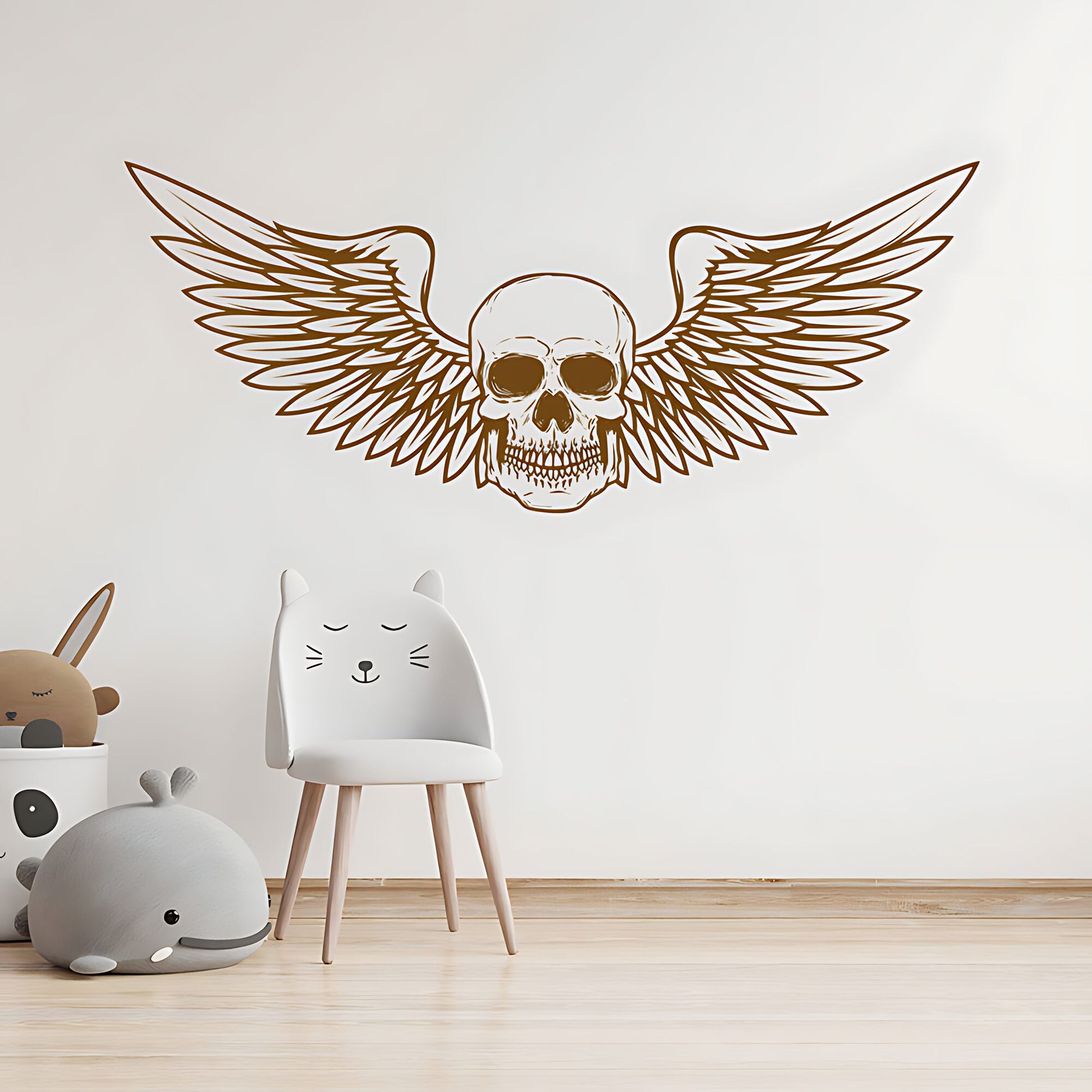 Tattoo Parlour Skull and Quote Wall Decal for Artistic Interiors
