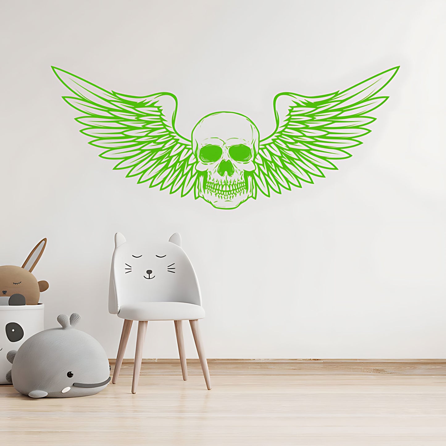 Tattoo Parlour Skull and Quote Wall Decal for Artistic Interiors