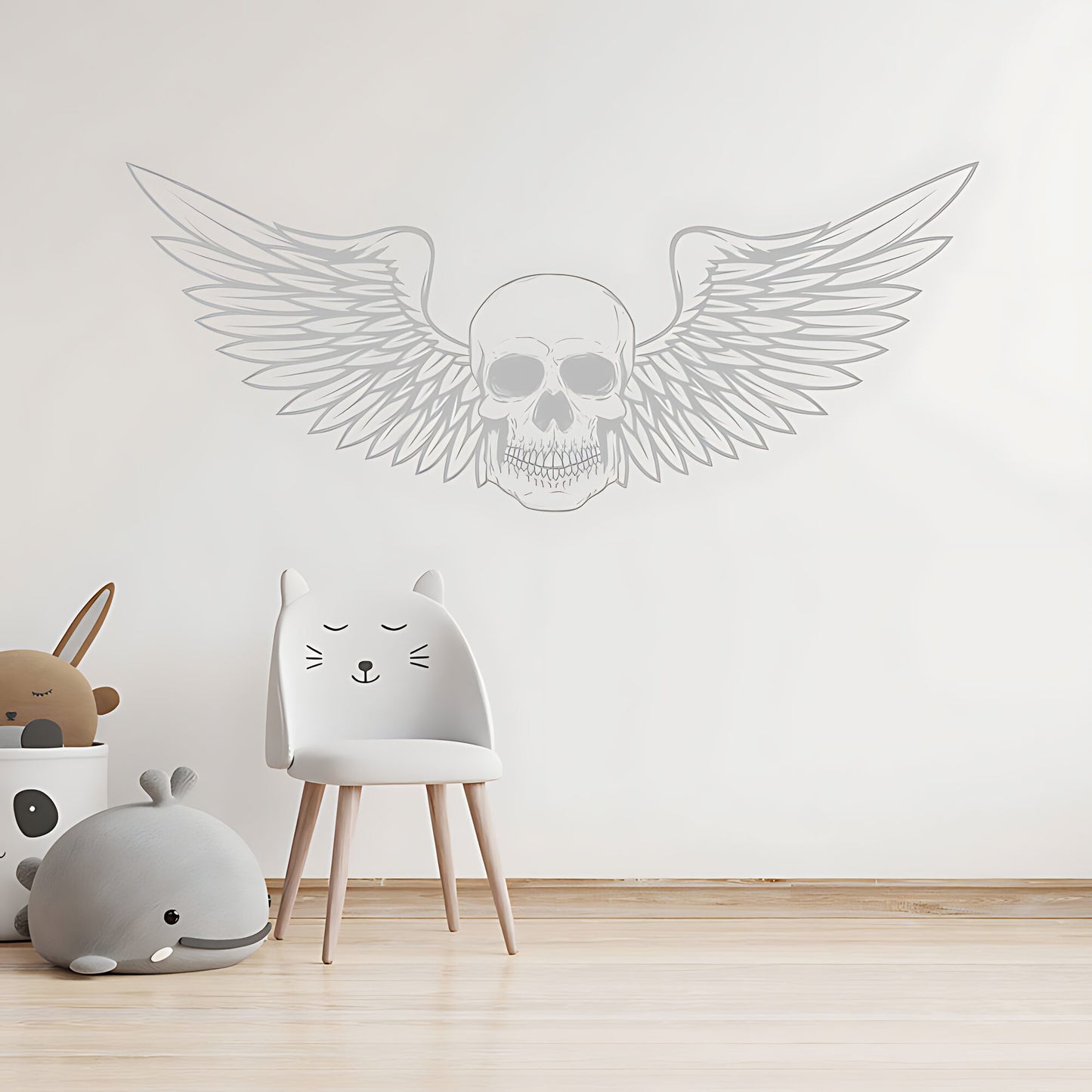 Tattoo Parlour Skull and Quote Wall Decal for Artistic Interiors