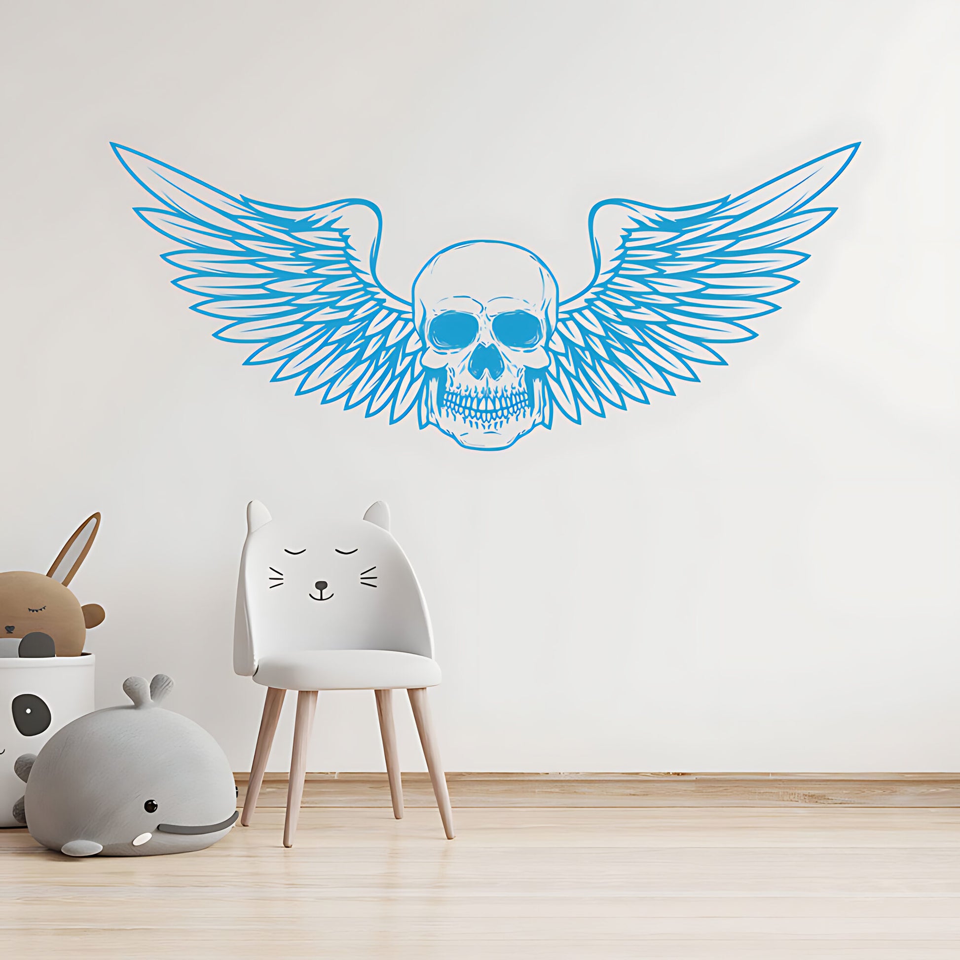 Tattoo Parlour Skull and Quote Wall Decal for Artistic Interiors