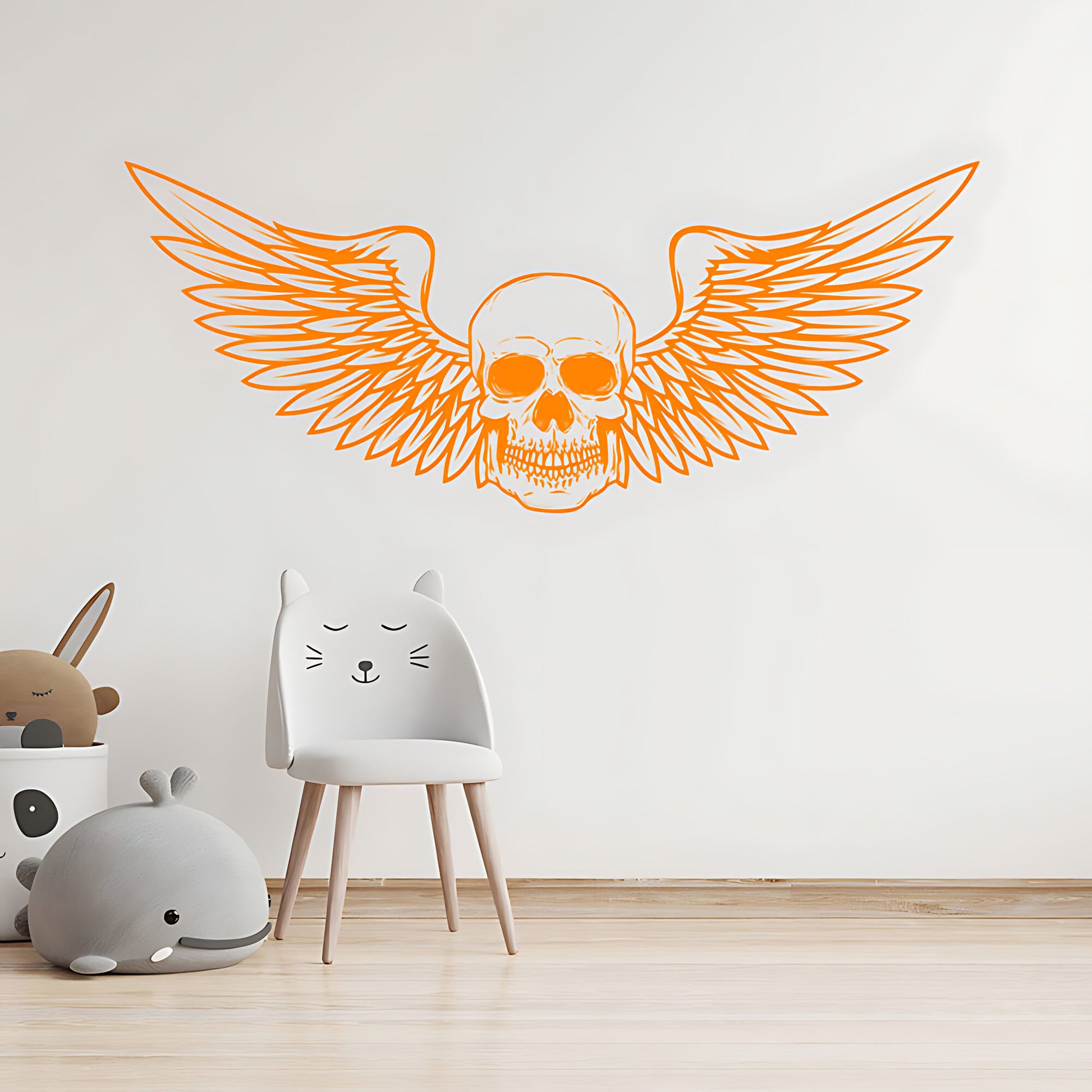 Tattoo Parlour Skull and Quote Wall Decal for Artistic Interiors