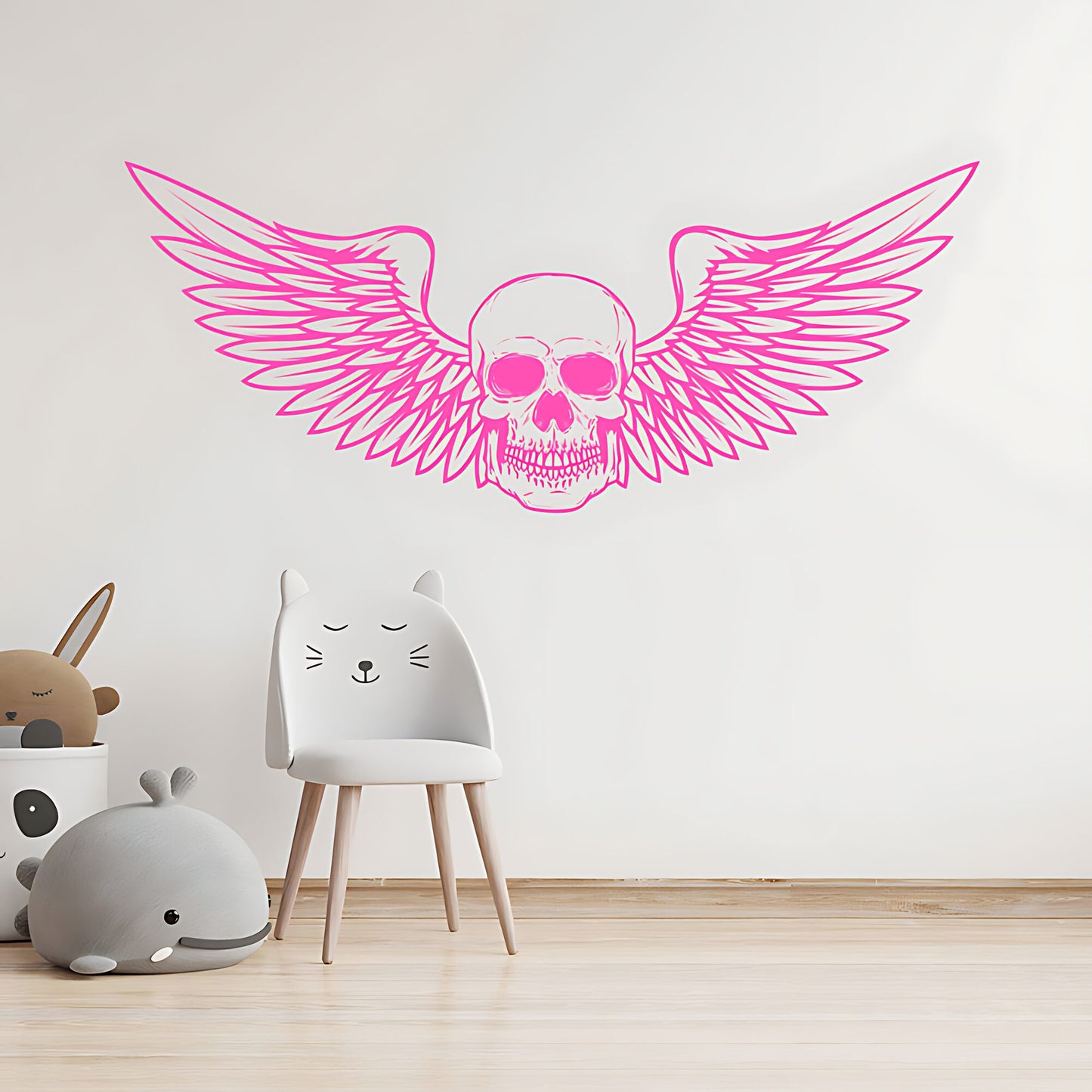 Tattoo Parlour Skull and Quote Wall Decal for Artistic Interiors