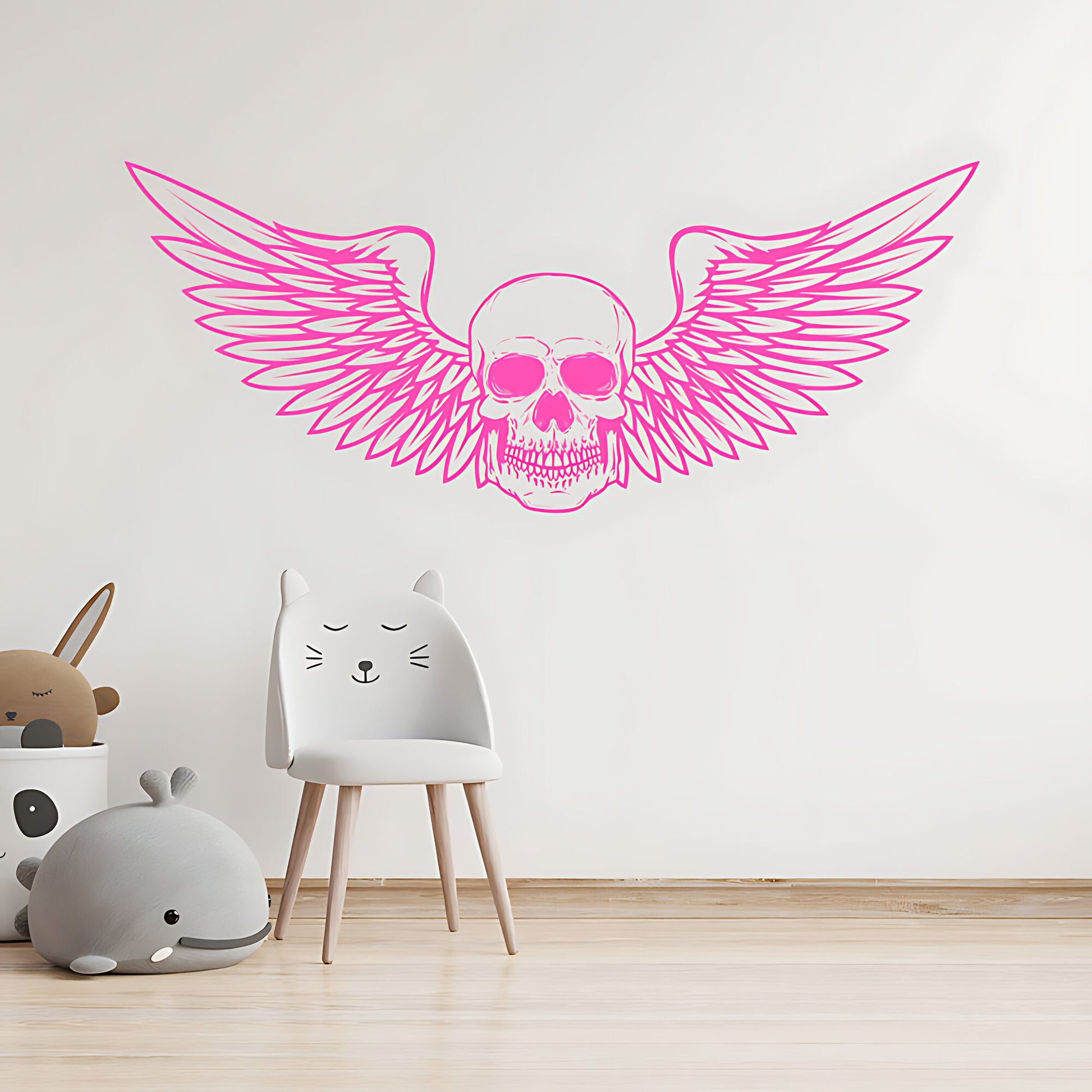 Tattoo Parlour Skull and Quote Wall Decal for Artistic Interiors