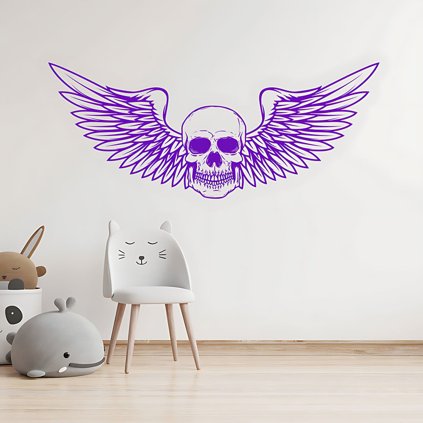 Tattoo Parlour Skull and Quote Wall Decal for Artistic Interiors