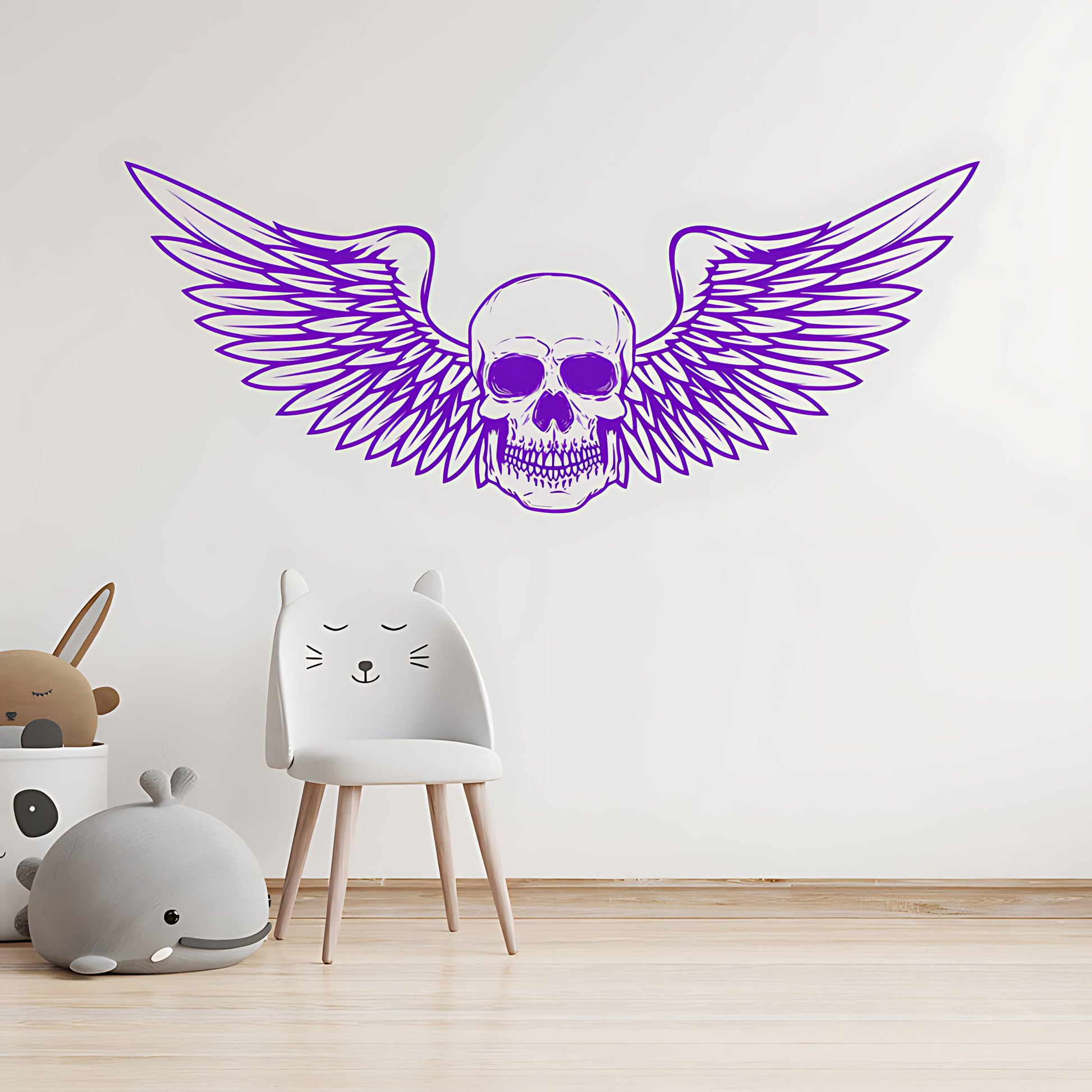 Tattoo Parlour Skull and Quote Wall Decal for Artistic Interiors