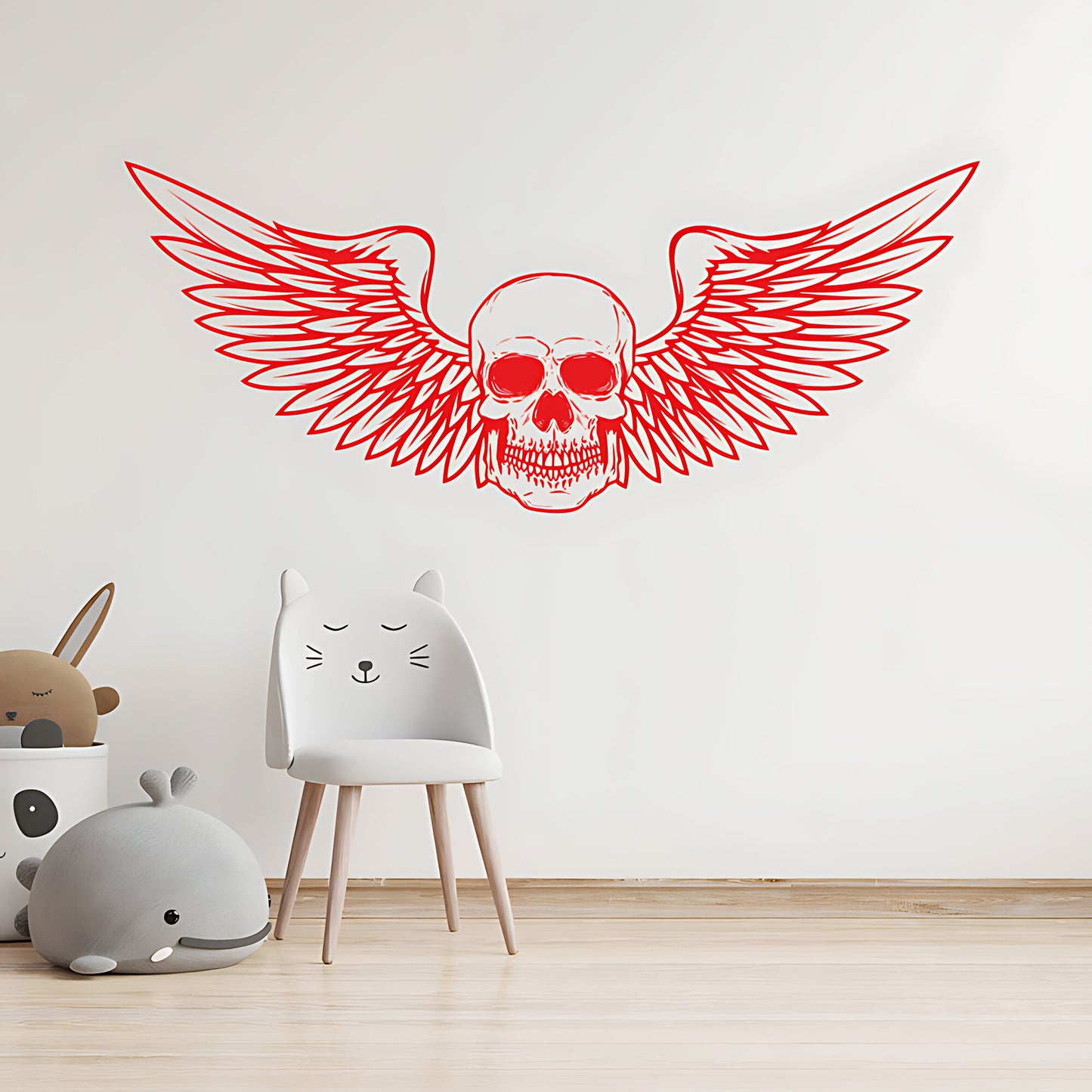Tattoo Parlour Skull and Quote Wall Decal for Artistic Interiors