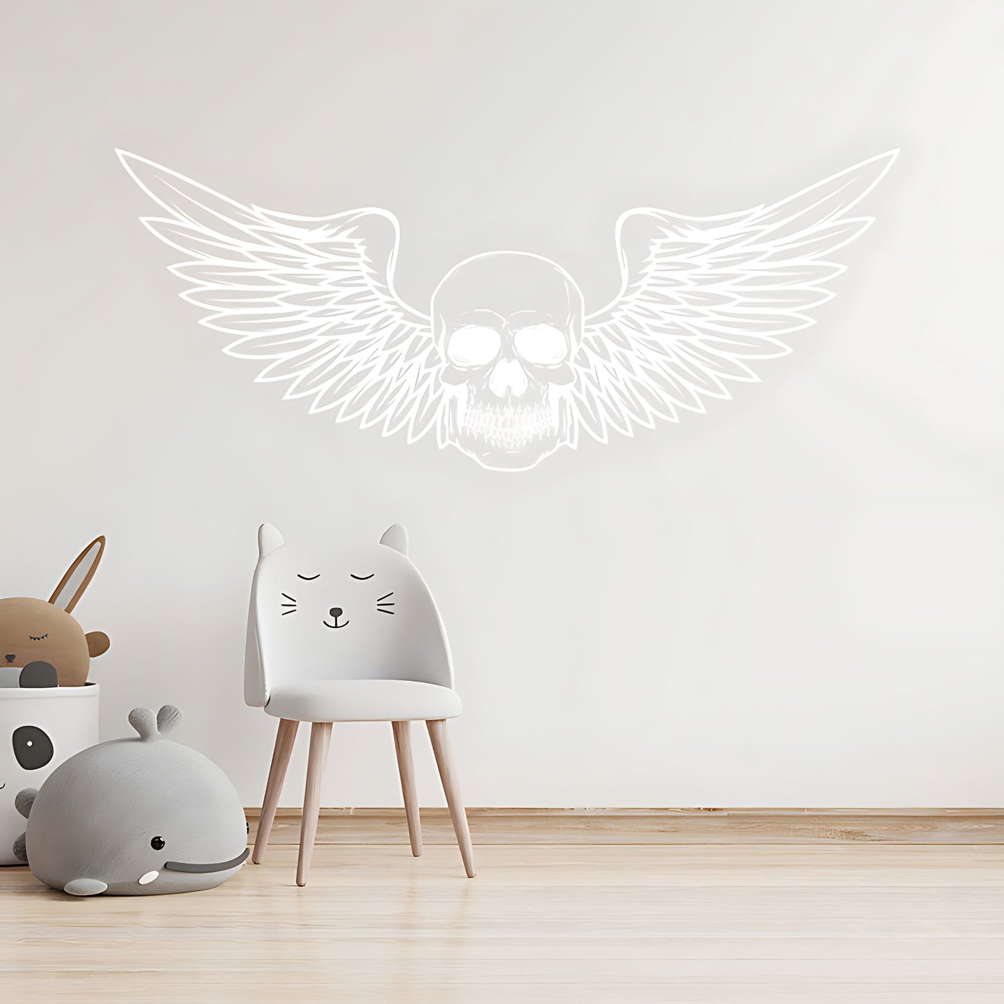Tattoo Parlour Skull and Quote Wall Decal for Artistic Interiors