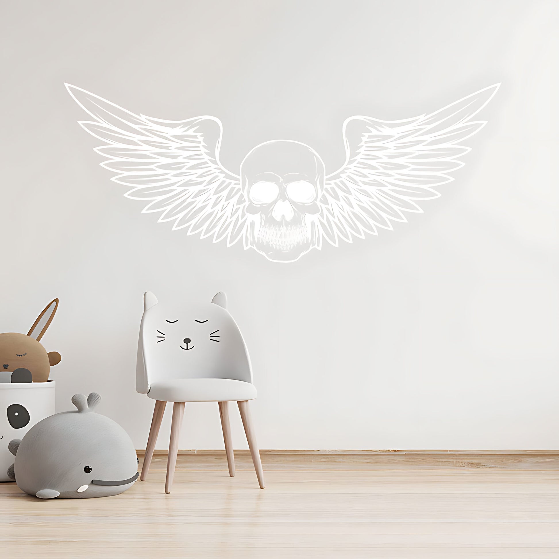 Tattoo Parlour Skull and Quote Wall Decal for Artistic Interiors