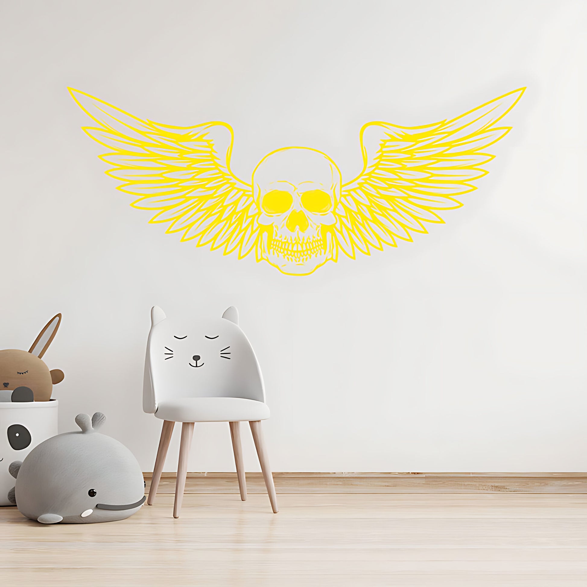 Tattoo Parlour Skull and Quote Wall Decal for Artistic Interiors