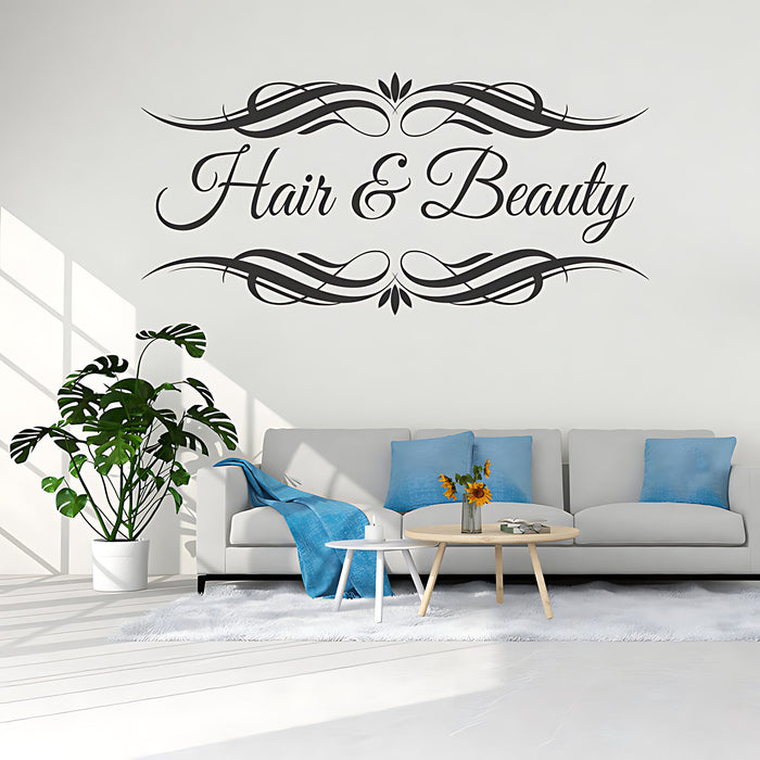 Hair & Beauty Wall Sticker - Quote Decal Art Graphic