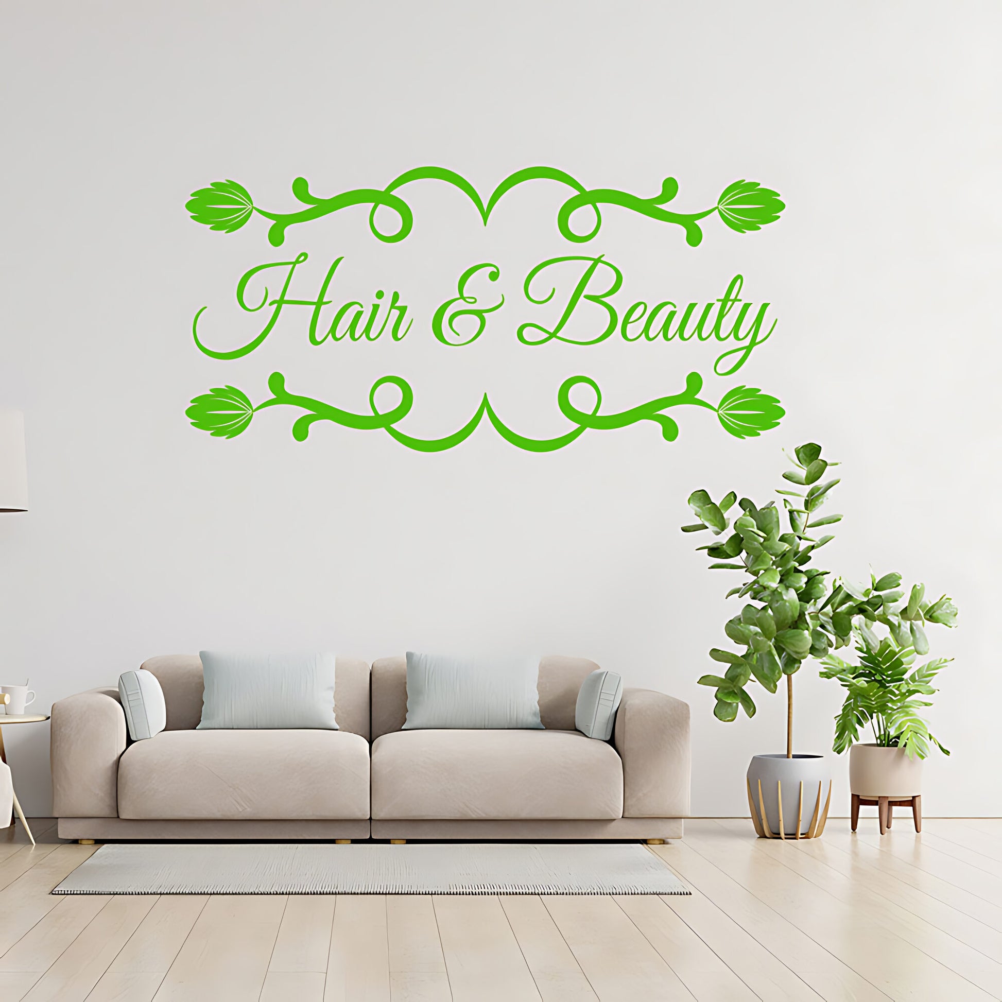 Hair & Beauty Salon Wall Decal - Elegant Sign Art Graphic